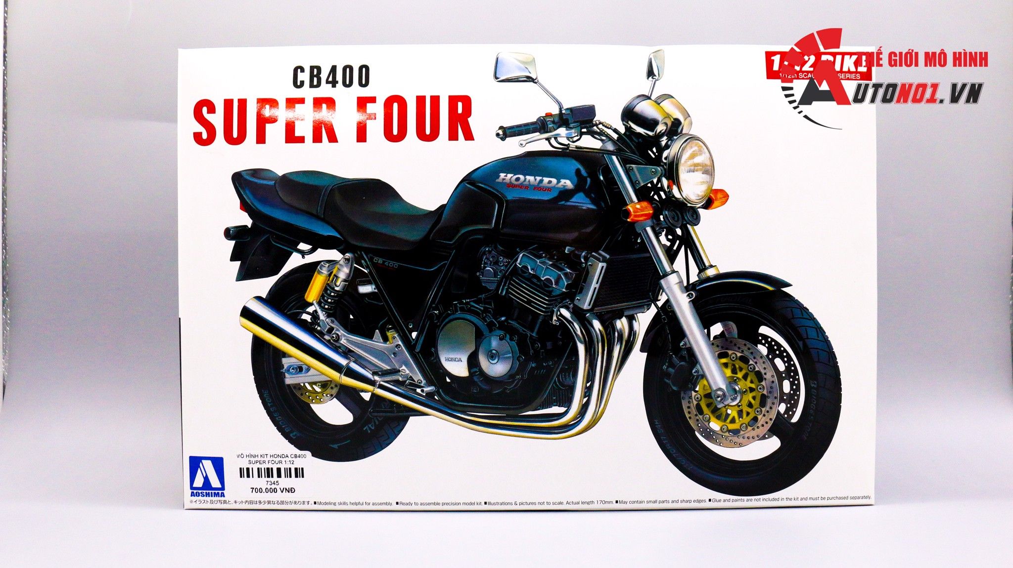  MÔ HÌNH KIT MÔ TÔ HONDA CB400 SUPER FOUR 1:12 AOSHIMA 063842 