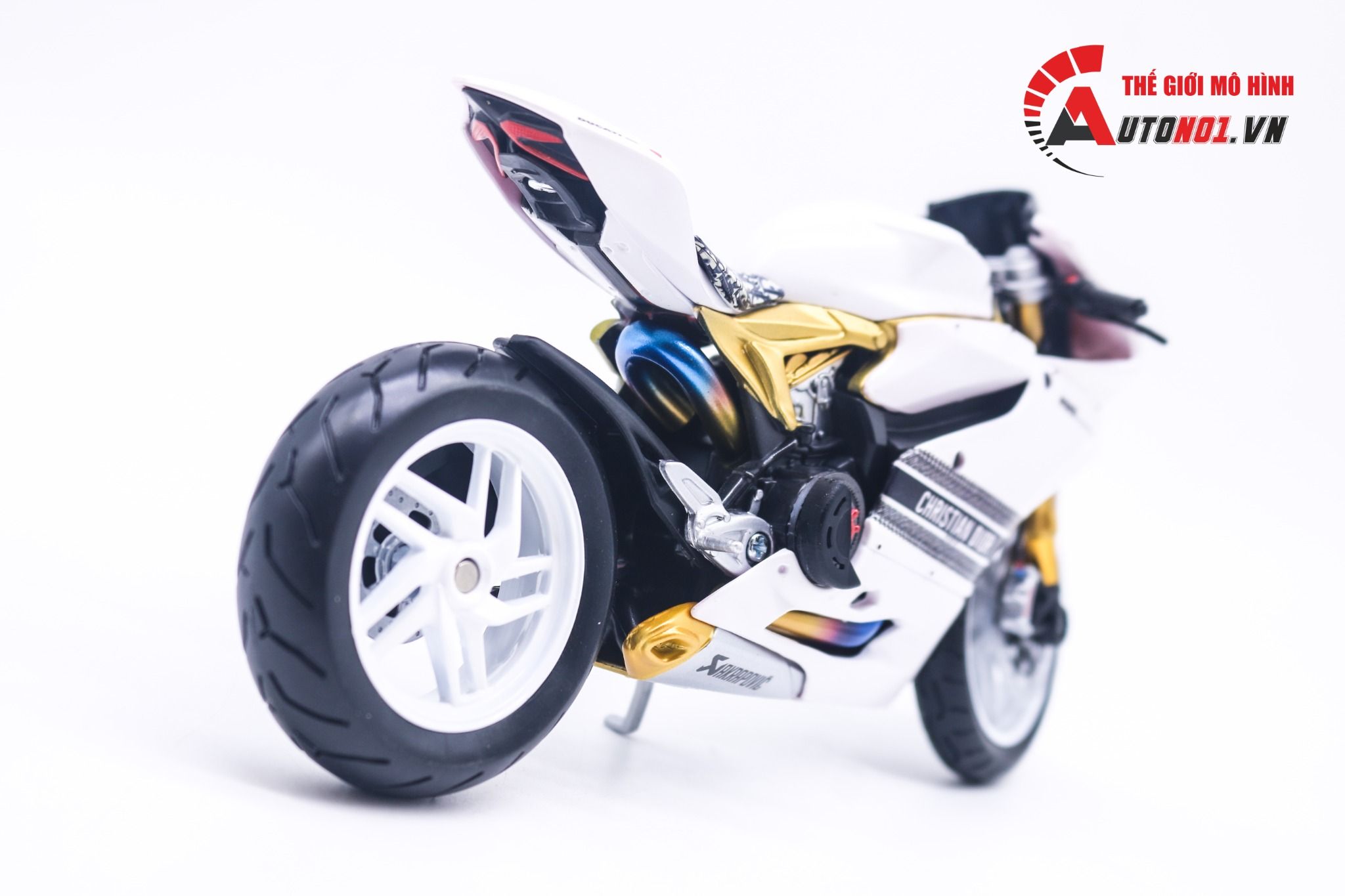  Mô hình xe độ Ducati 1199 custom Christian Dior độ nồi khô tỉ lệ 1:12 Autono1 D221I 