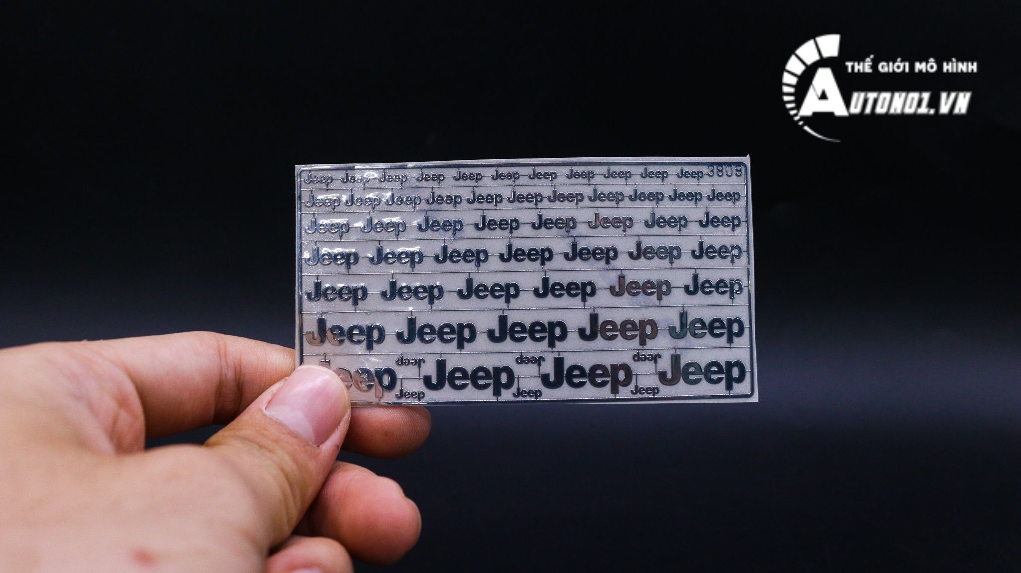  Decal kim loại Jeep 3809 DC039 