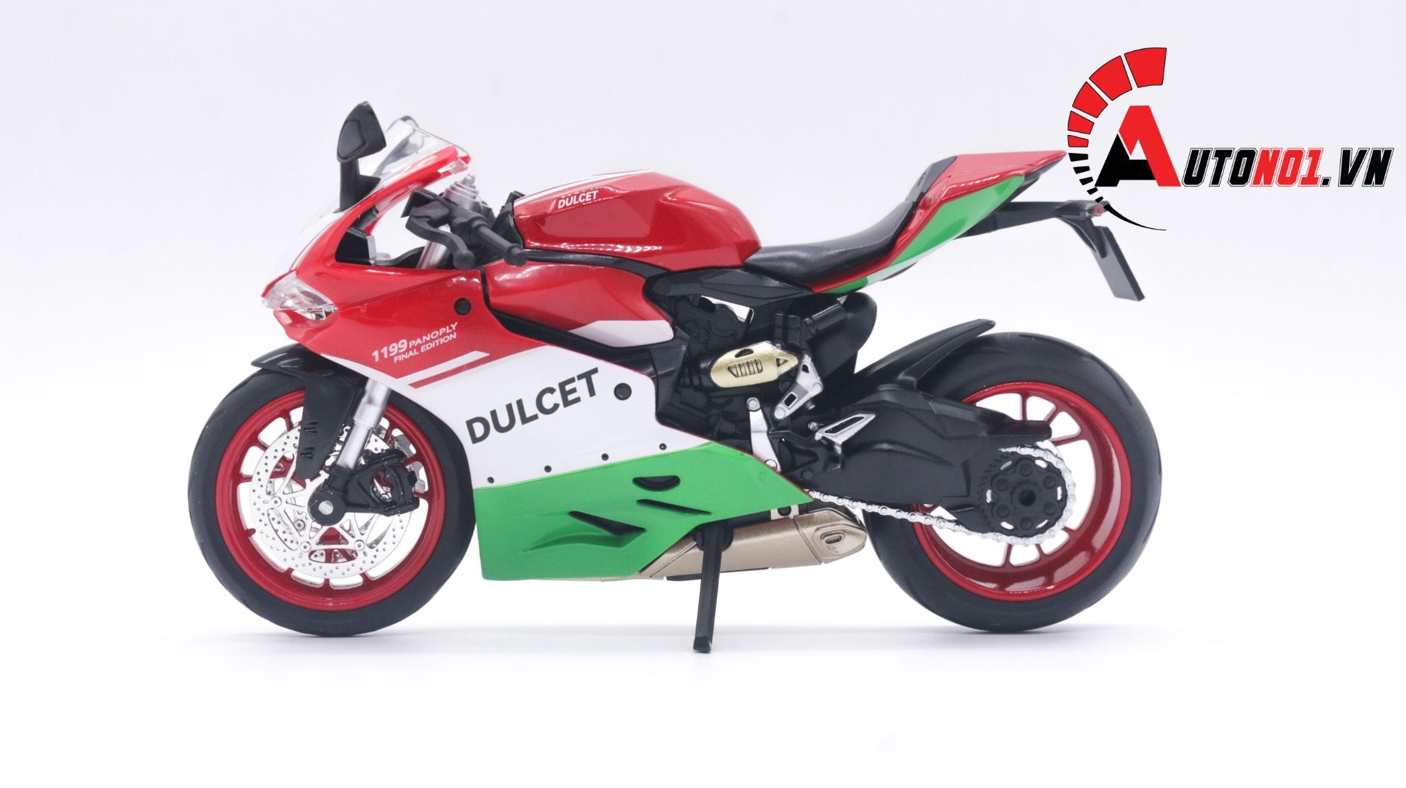  Mô hình xe Ducati 1199 panigale italy có đế có ben nâng 1:12 Jiaye Model MT041 