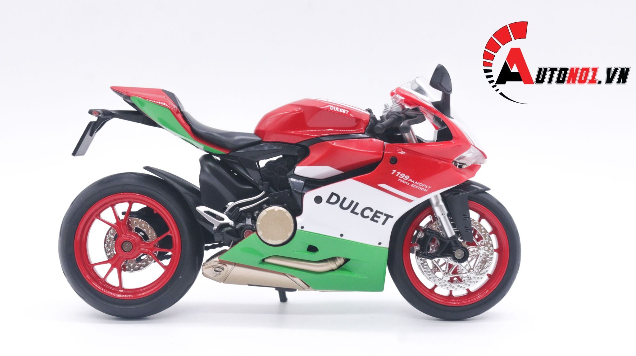  Mô hình xe Ducati 1199 panigale italy có đế có ben nâng 1:12 Jiaye Model MT041 
