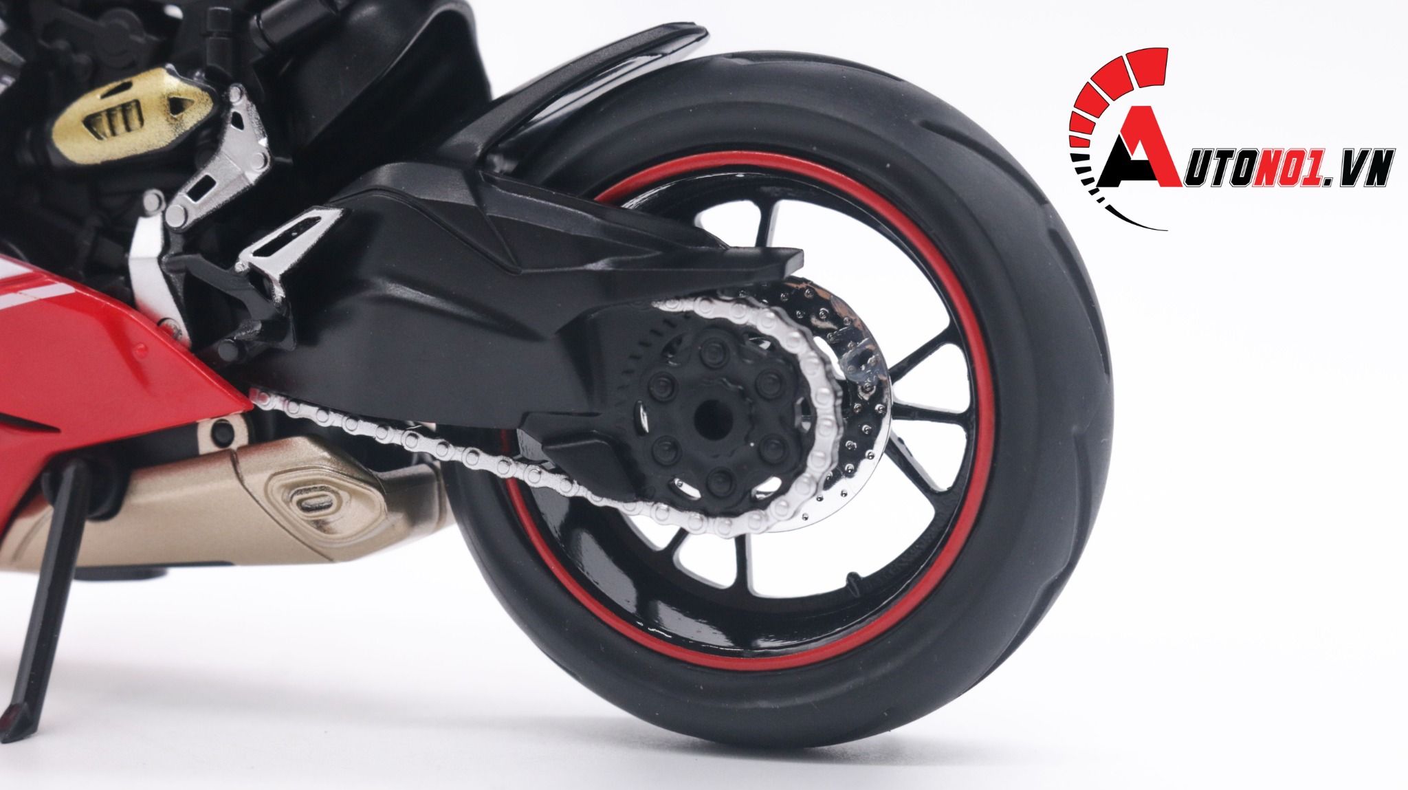  Mô hình xe Ducati 1199 panigale tricolor có đế có ben nâng 1:12 Jiaye Model MT040 