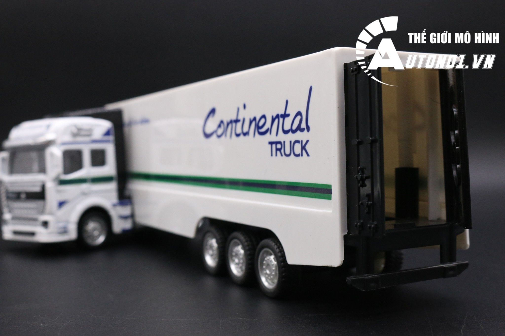 Mô hình xe container truck king white 1:50 diecast metal OT473