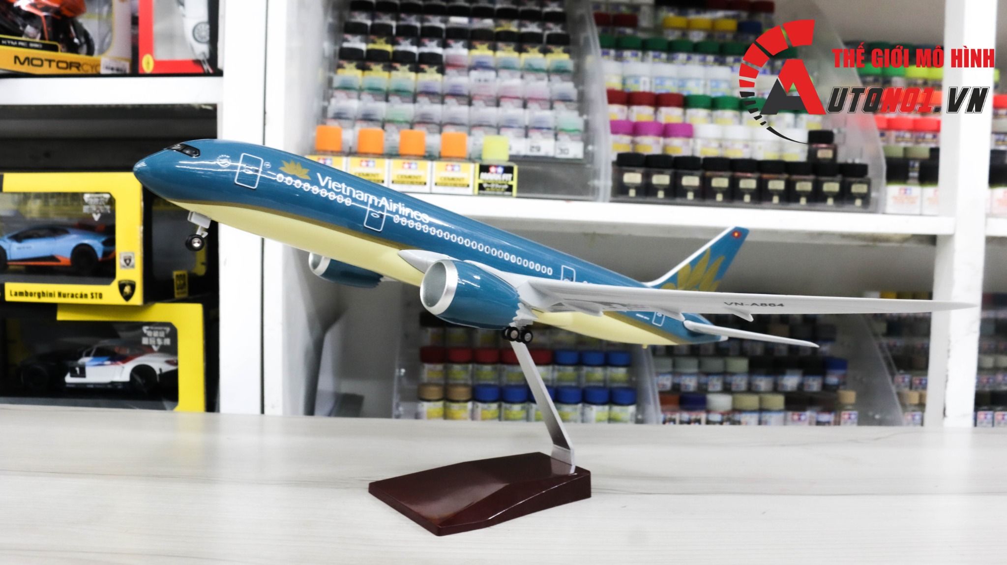 Mô hình máy bay VietNam Airlines Boeing B787 Dreamliner kích thước 43cm MB43003