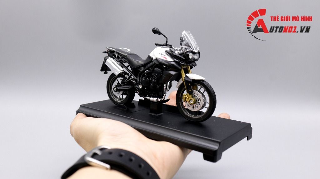  Mô hình xe mô tô Triumph tiger 800 1:18 Welly 5456 