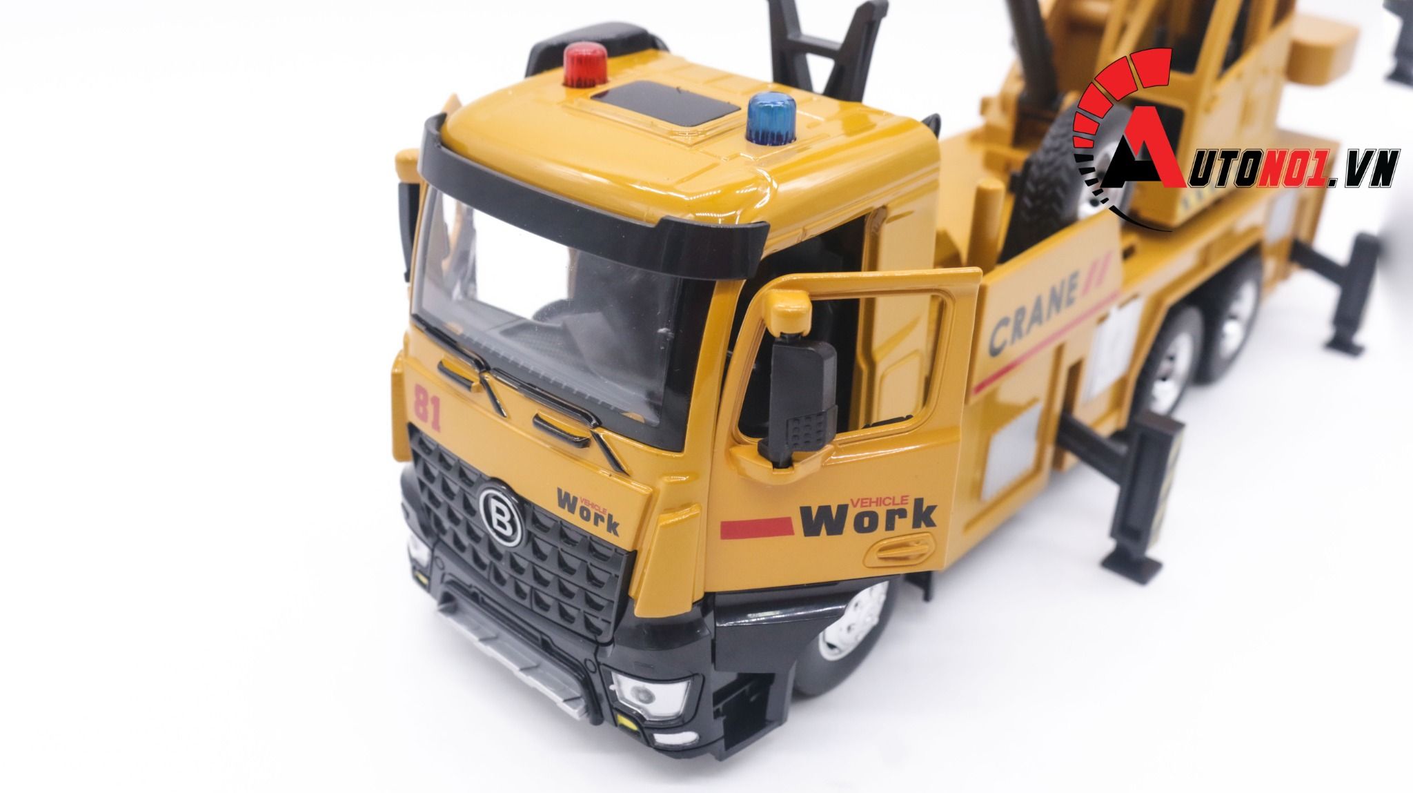 Mô hình xe công trình cần cẩu Jiadu hợp kim tỉ lệ 1:24 Lifting Crane Metal DieCast OT260