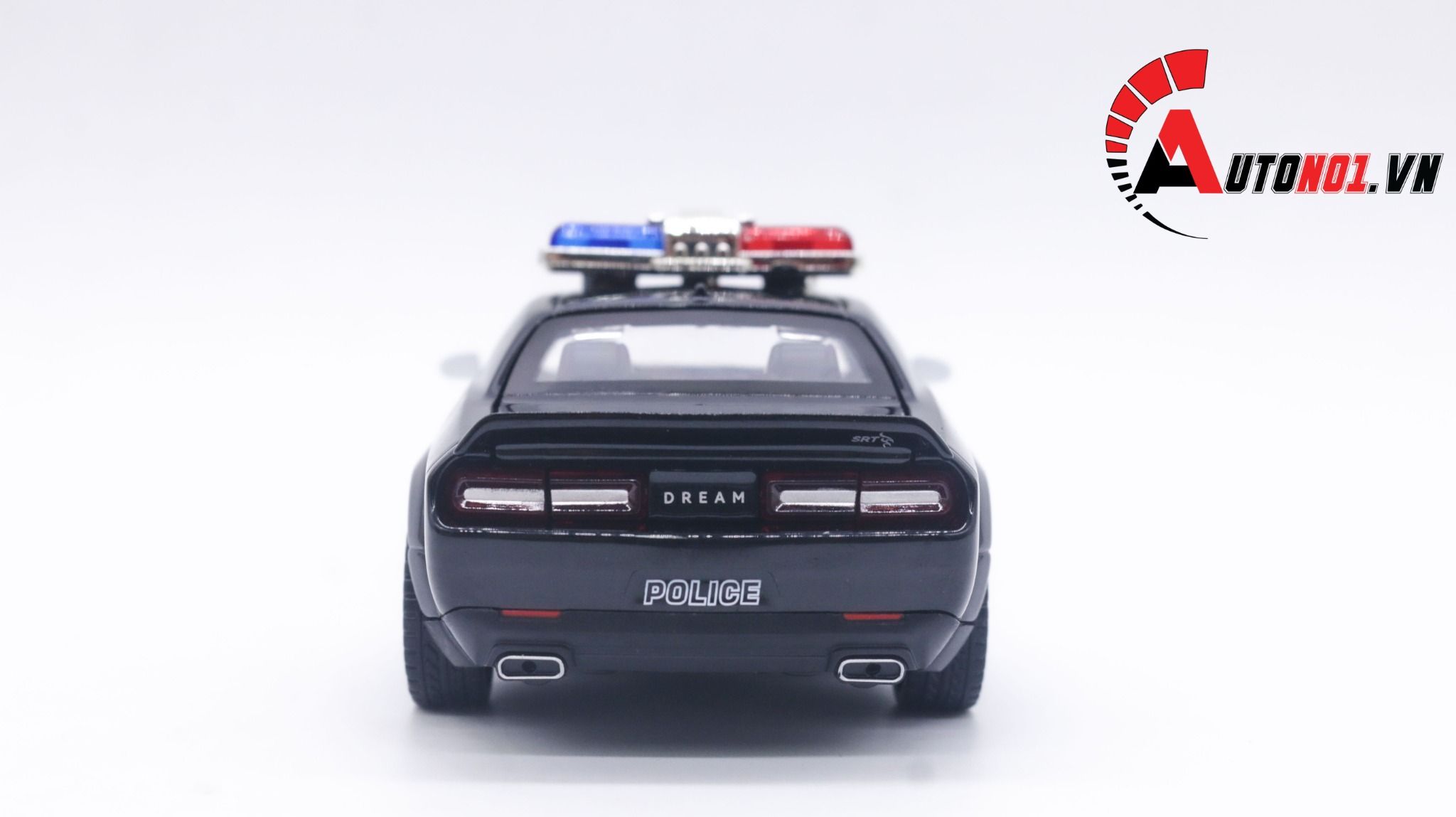  Mô hình xe ô tô Police Dodge Challenger Hellcat tỉ lệ 1:32 Alloy Car OT256 