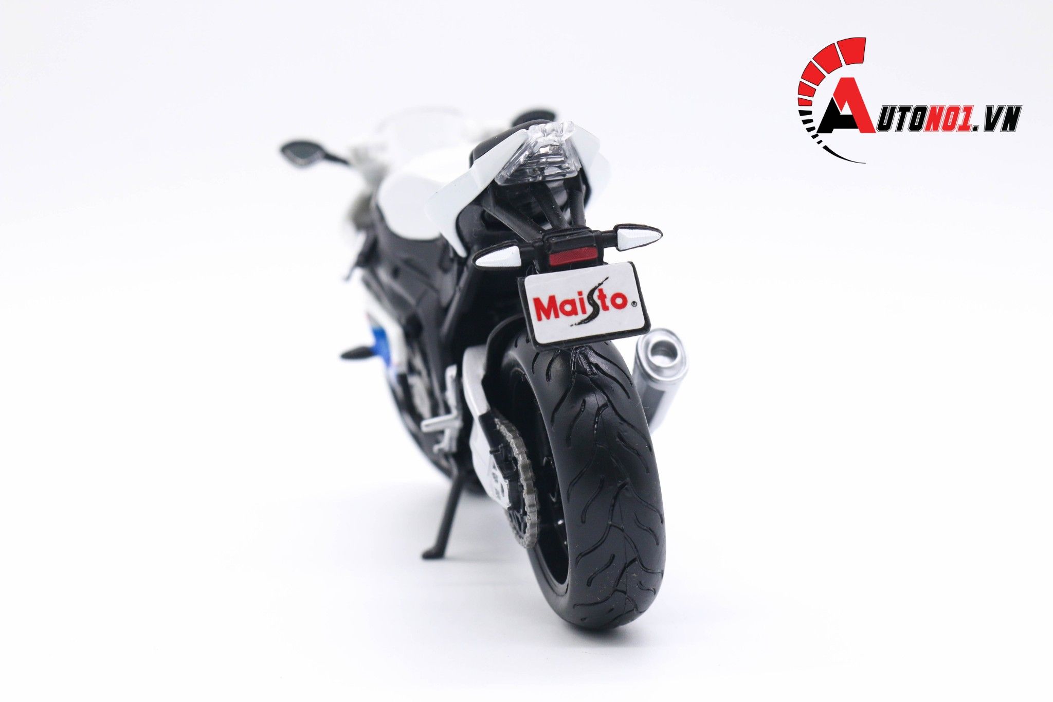  Mô hình xe Bmw s1000rr white blue 1:12 Maisto 1111 