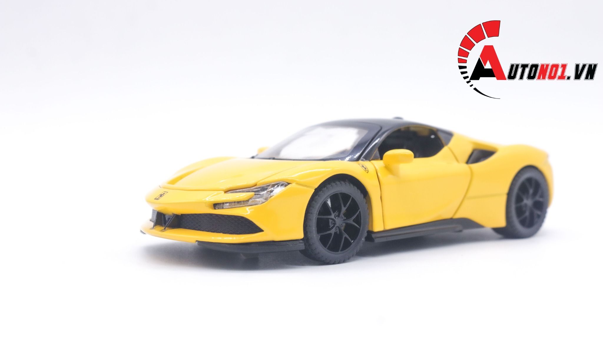 Mô hình xe Ferrari Sf90 Stradale full open, có đèn và âm thanh 1:32 Alloy Model OT265