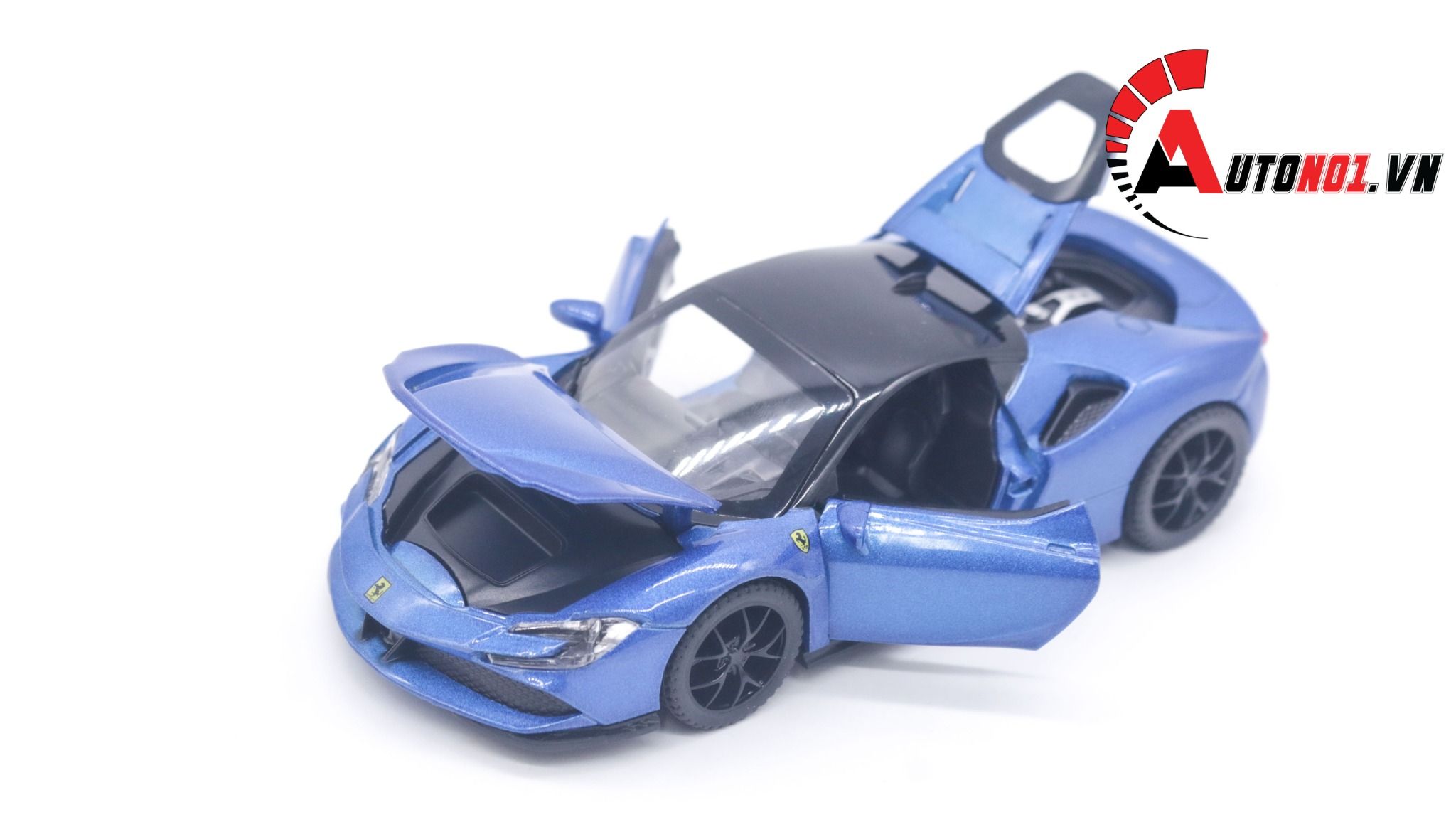 Mô hình xe Ferrari Sf90 Stradale full open, có đèn và âm thanh 1:32 Alloy Model OT265