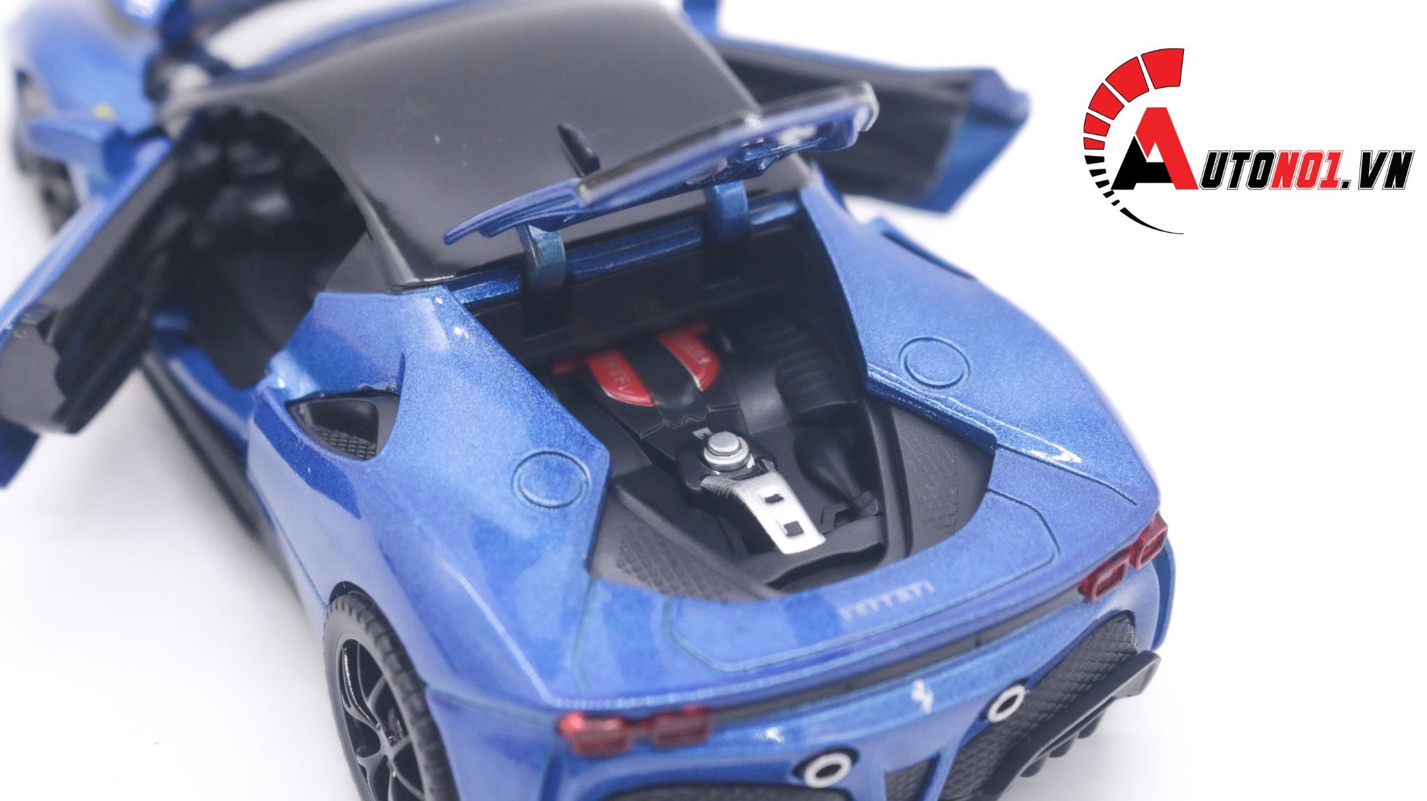 Mô hình xe Ferrari Sf90 Stradale full open, có đèn và âm thanh 1:32 Alloy Model OT265