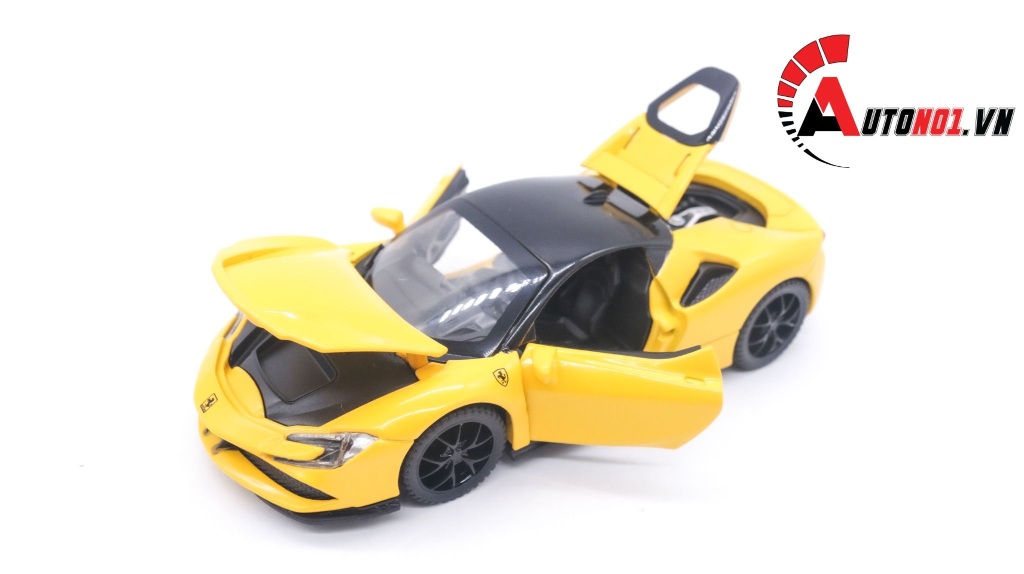 Mô hình xe Ferrari Sf90 Stradale full open, có đèn và âm thanh 1:32 Alloy Model OT265