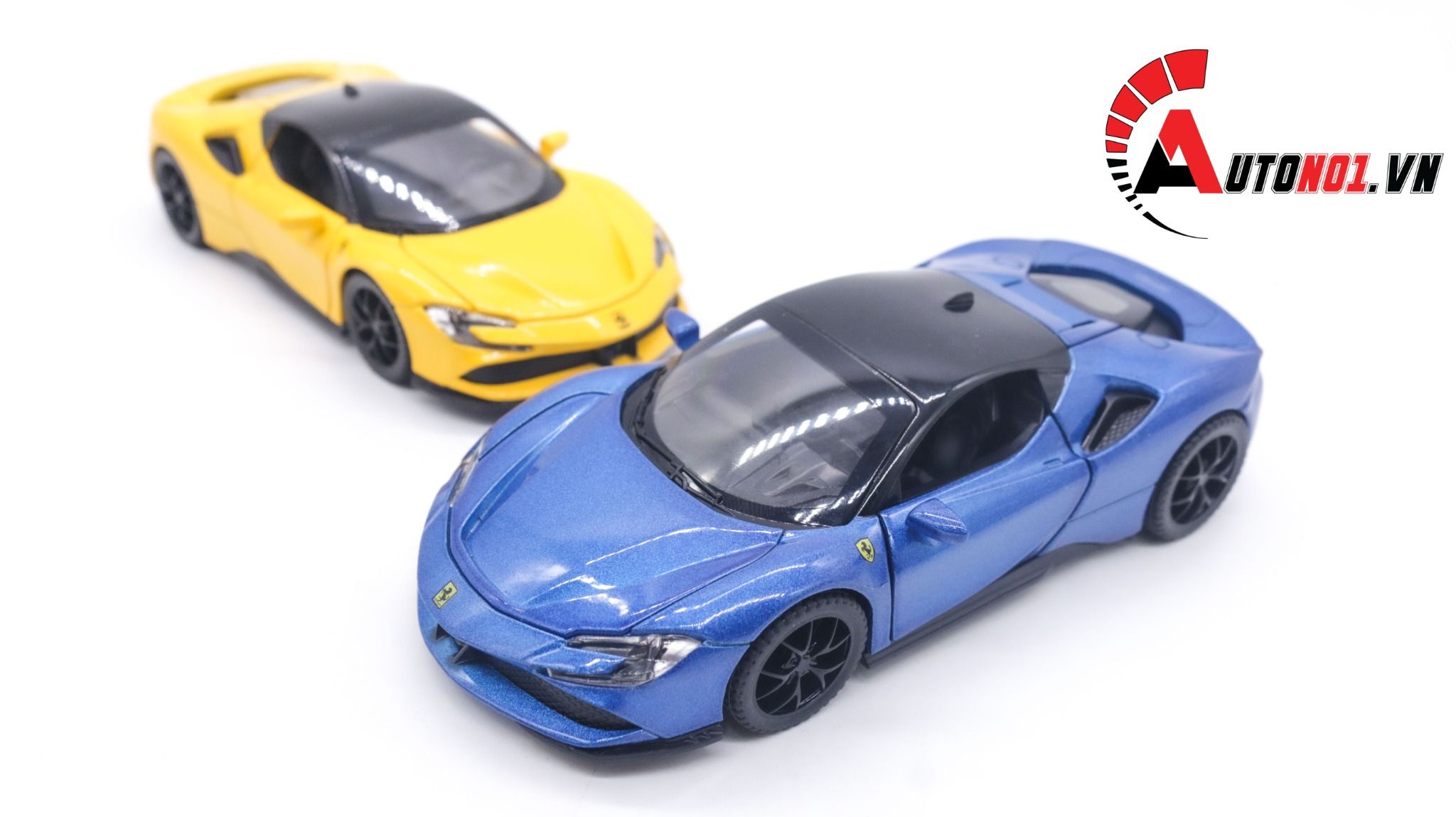 Mô hình xe Ferrari Sf90 Stradale full open, có đèn và âm thanh 1:32 Alloy Model OT265