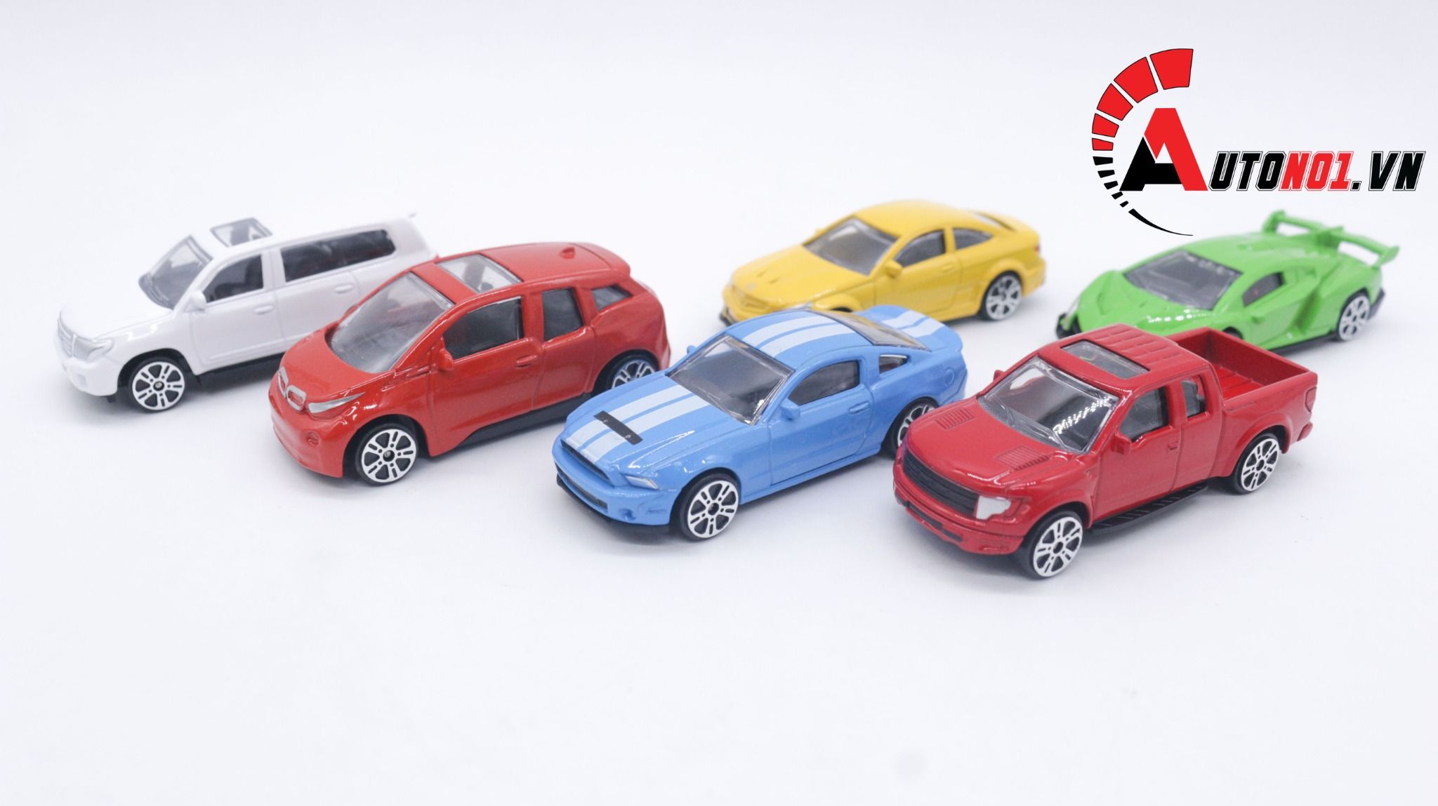  Đồ chơi vĩ xe mô hình kim loại 6 xe các loại tỉ lệ 1:64 diecast T011 