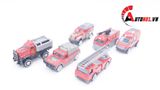  Đồ chơi vĩ xe mô hình kim loại 6 xe cứu hỏa nhiều mẫu tỉ lệ 1:64 diecast T010 