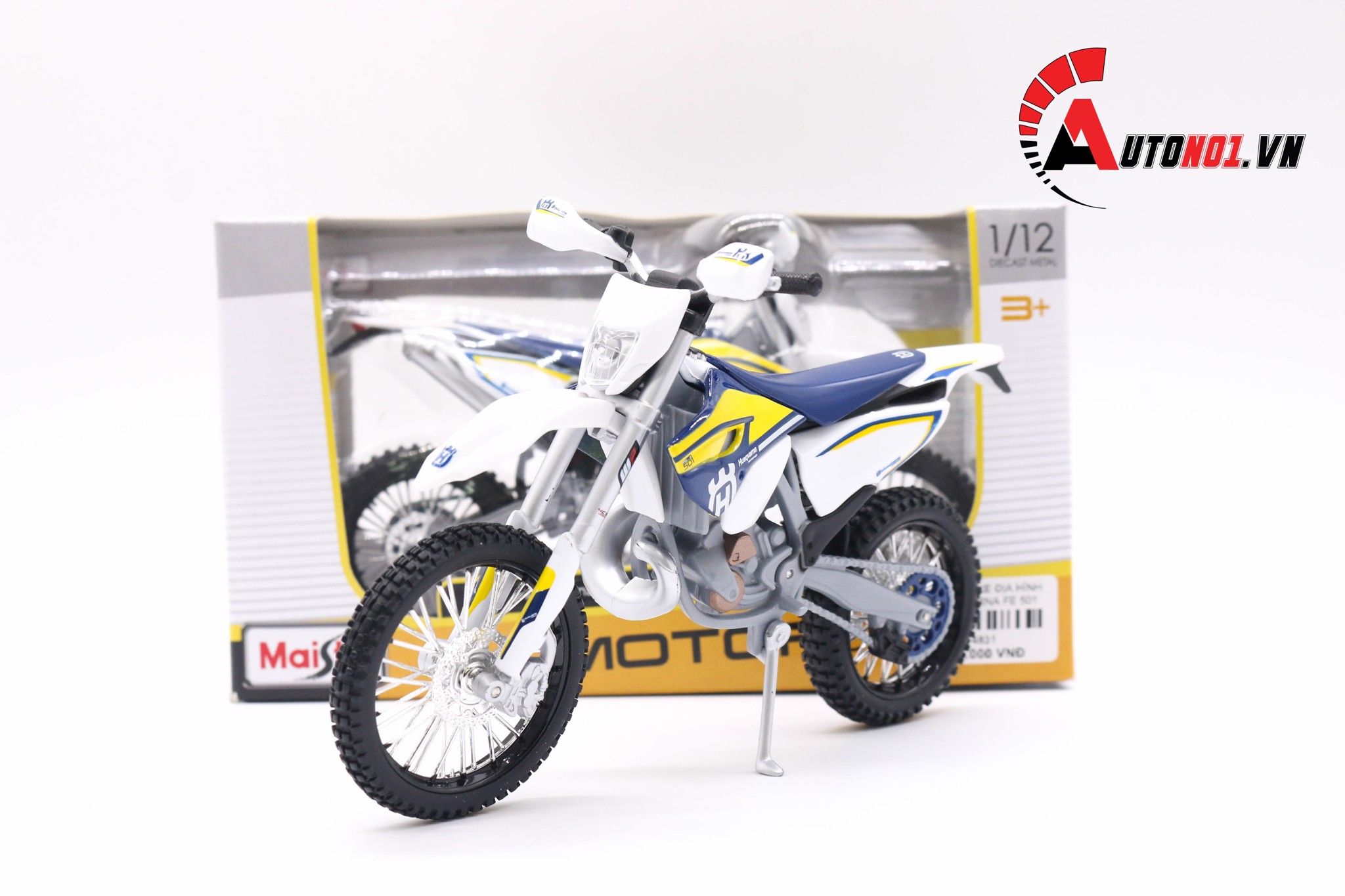  Mô hình xe cào cào Husqvarna fe 501 1:12 Maisto có đế 4831 