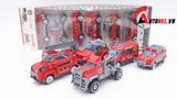  Đồ chơi vĩ xe mô hình kim loại 6 xe cứu hỏa nhiều mẫu tỉ lệ 1:64 diecast T010 