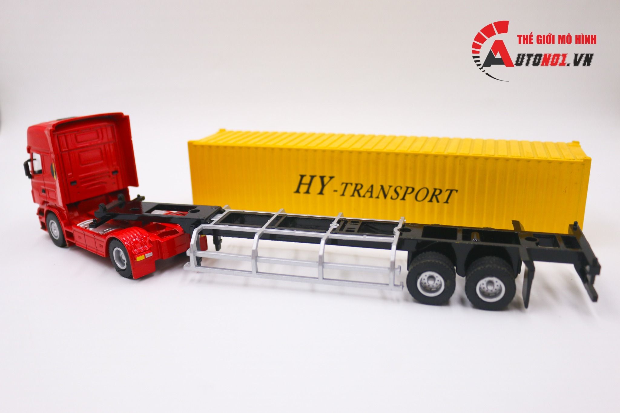  Mô hình xe tải container 1:50 huayi alloy 7648 