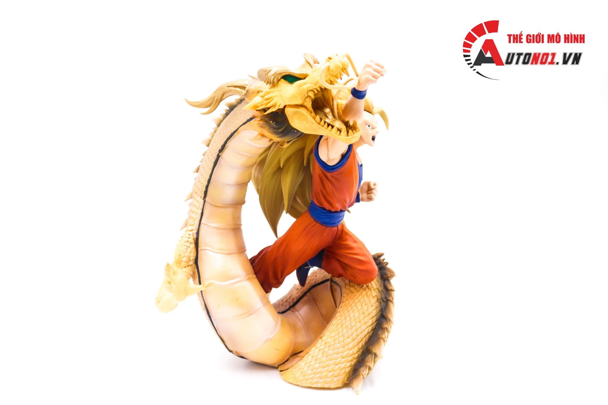 Mô hình nhân vật Dragonball Songoku Super Saiyan 3 và Rồng thần 20cm FG169