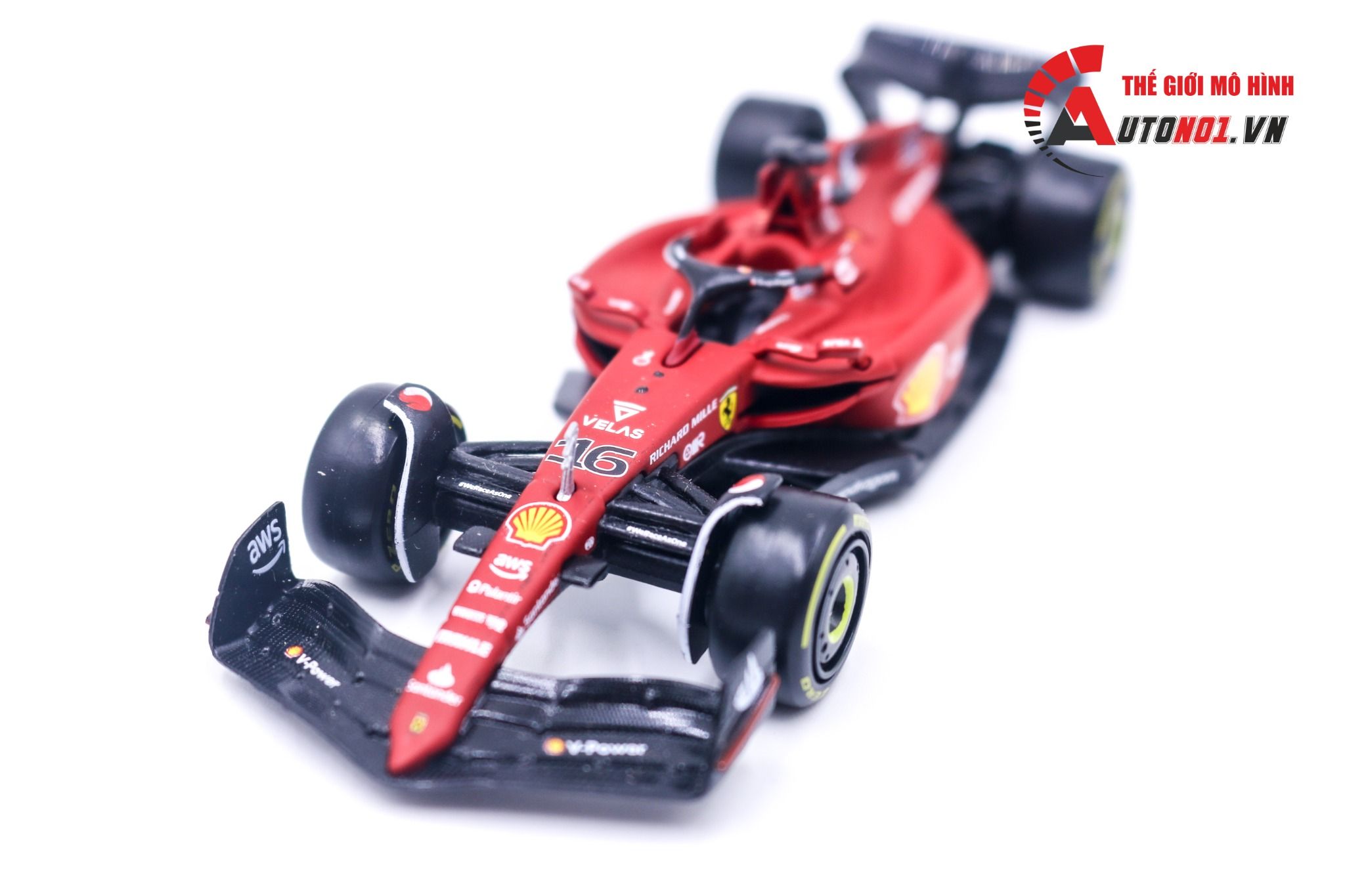 Mô hình xe đua F1-75 Ferrari Formula Racing 2022 tỉ lệ 1:43 Bburago 8202