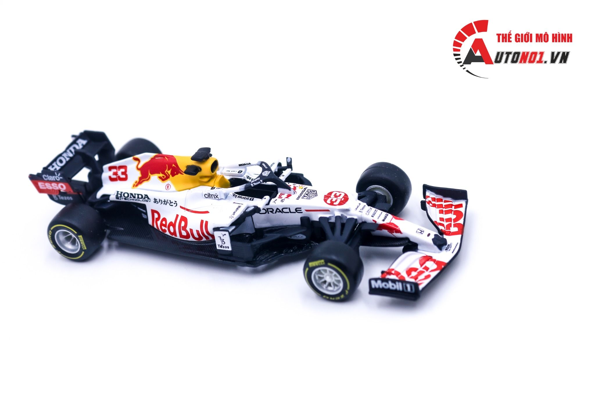  Mô hình xe đua F1 Red Bull Honda RB16B #33 White 1:43 Bburago 8207 