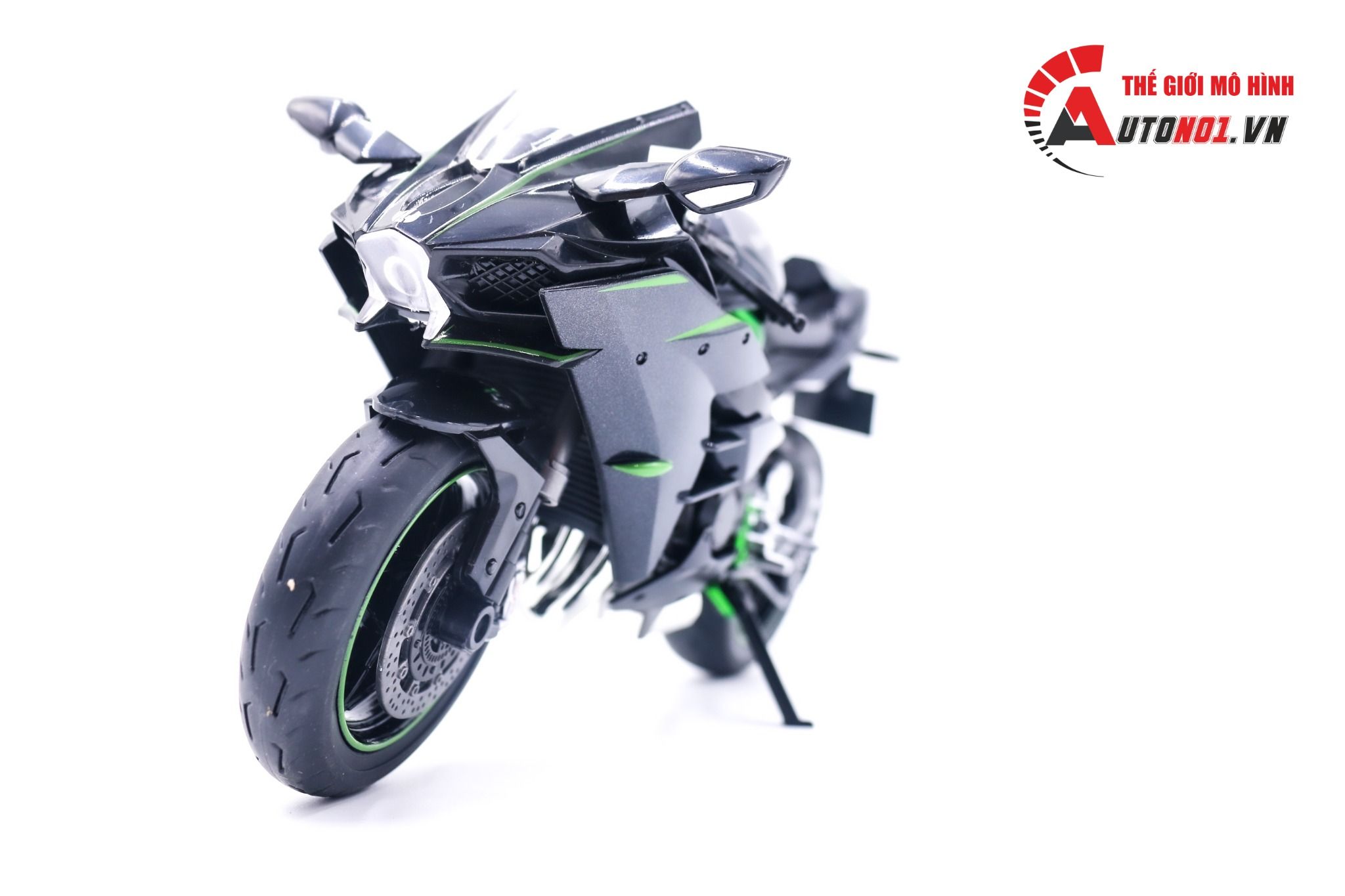  Mô hình xe Kawasaki Ninja H2 H2R tỉ lệ 1:9 Huayi Alloy 8134 