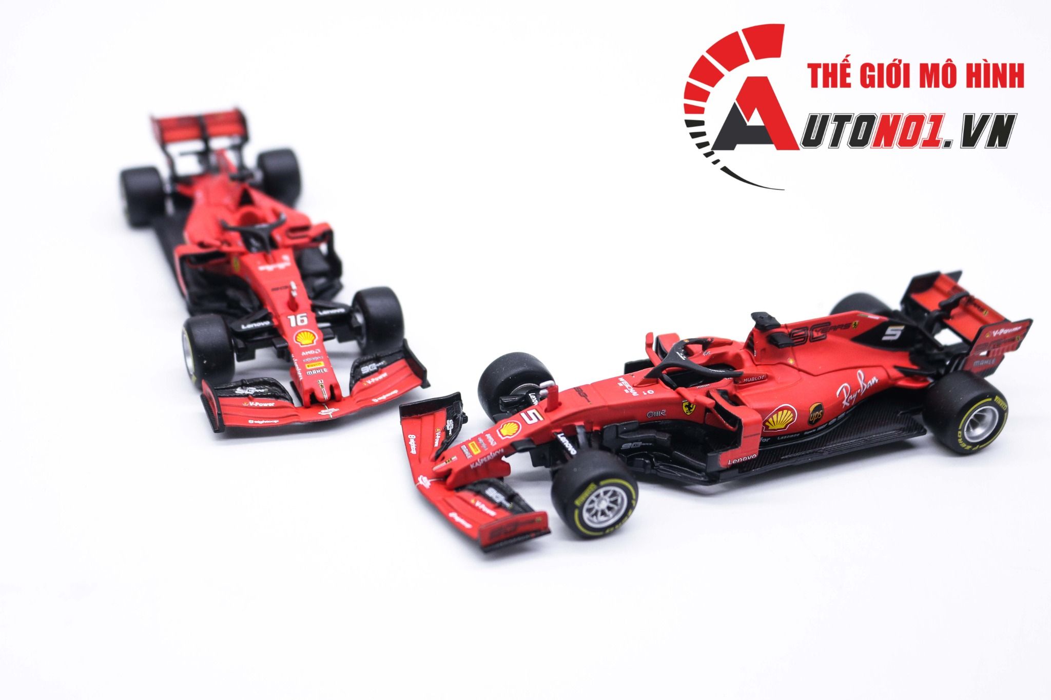  Mô hình xe đua F1 2 xe Ferrari Sf90 #5 And Sf90 #16 2019 1:43 Bburago 7540 