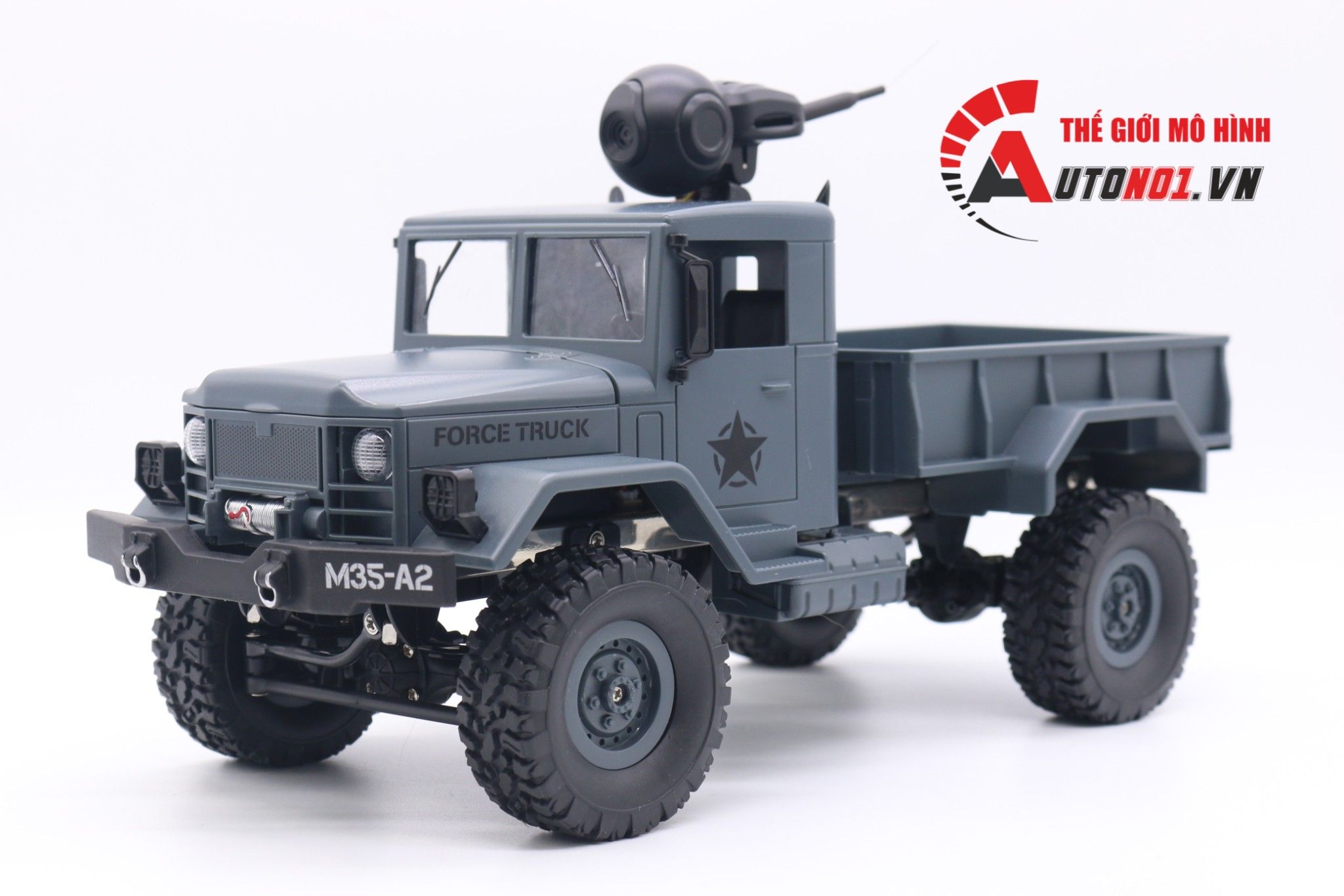 MÔ HÌNH XE ĐIỀU KHIỂN QUÂN SỰ FORCE TRUCK BLUE CAMERA 4WD 1:16 6800