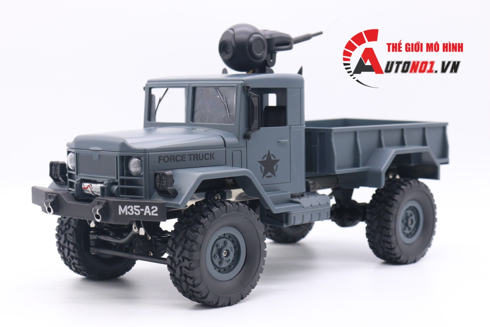  MÔ HÌNH XE ĐIỀU KHIỂN QUÂN SỰ FORCE TRUCK BLUE CAMERA 4WD 1:16 6800 