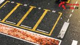  Diorama mặt đường drift/ bãi đỗ xe parking in PP cán mờ chống nước bụi bẩn khổ dài 40x80cm cho xe mô hình 1:64 DR037 