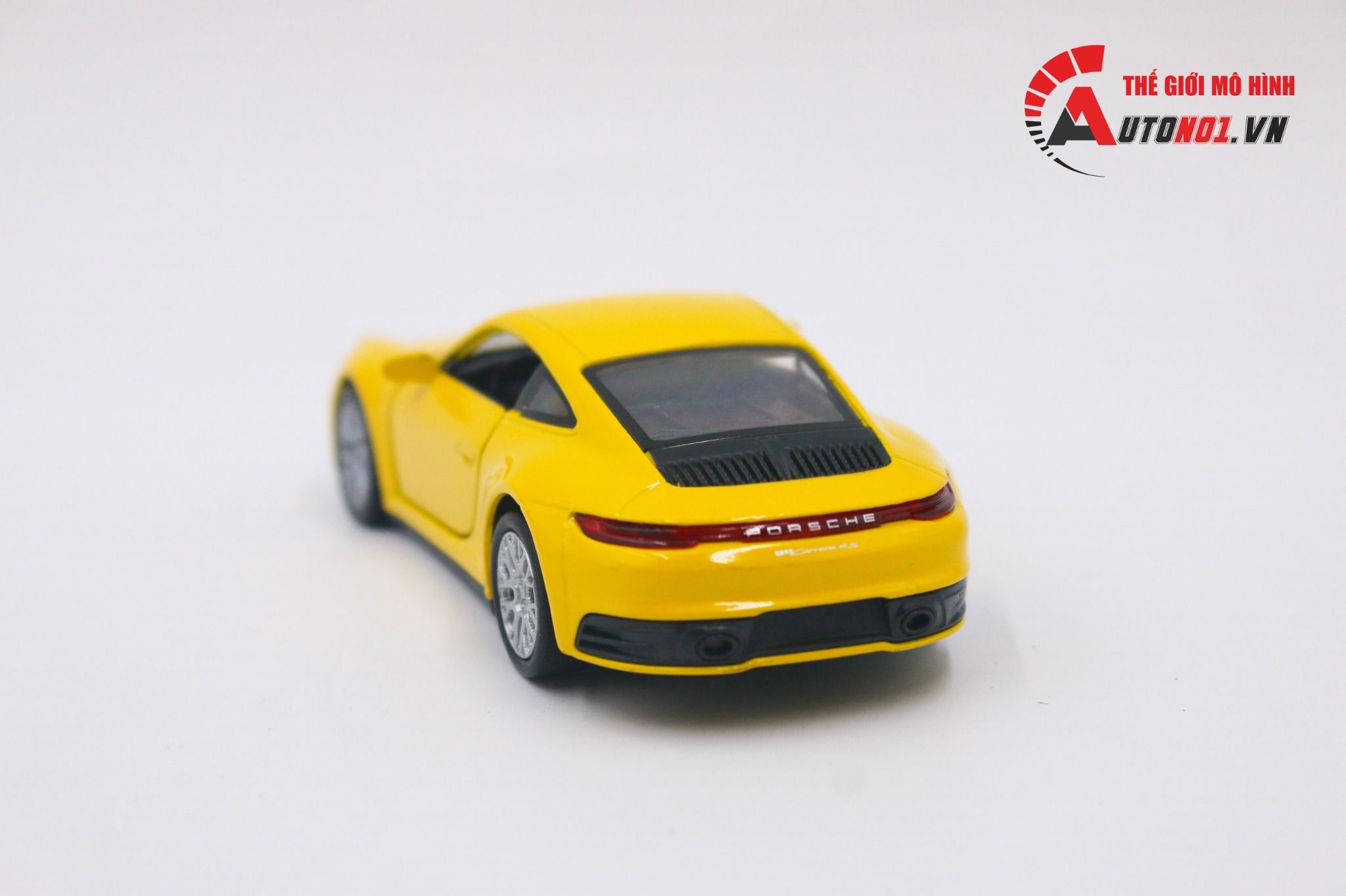 Mô hình xe Porsche 911 Carrera 4s Yellow 1:36 Welly OT011