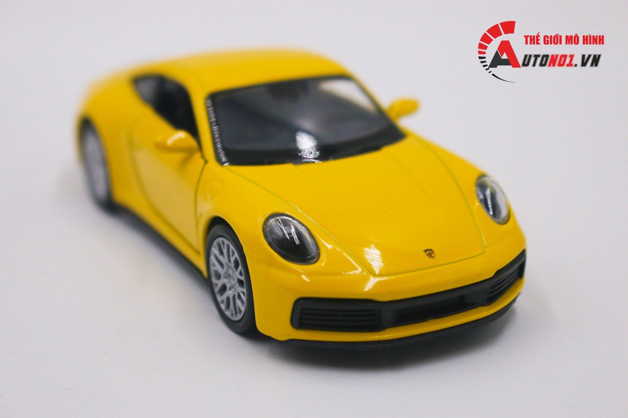Mô hình xe Porsche 911 Carrera 4s Yellow 1:36 Welly OT011