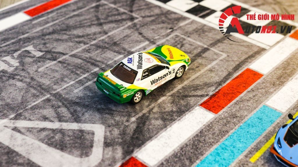 Diorama mặt đường drift/ bãi đỗ xe parking in PP cán mờ chống nước bụi bẩn khổ dài 40x80cm cho xe mô hình 1:64 DR037