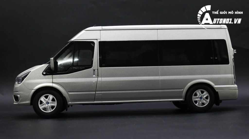 MÔ HÌNH XE FORD TRANSIT 16 CHỖ SILVER 1:18 PAUDI 7806