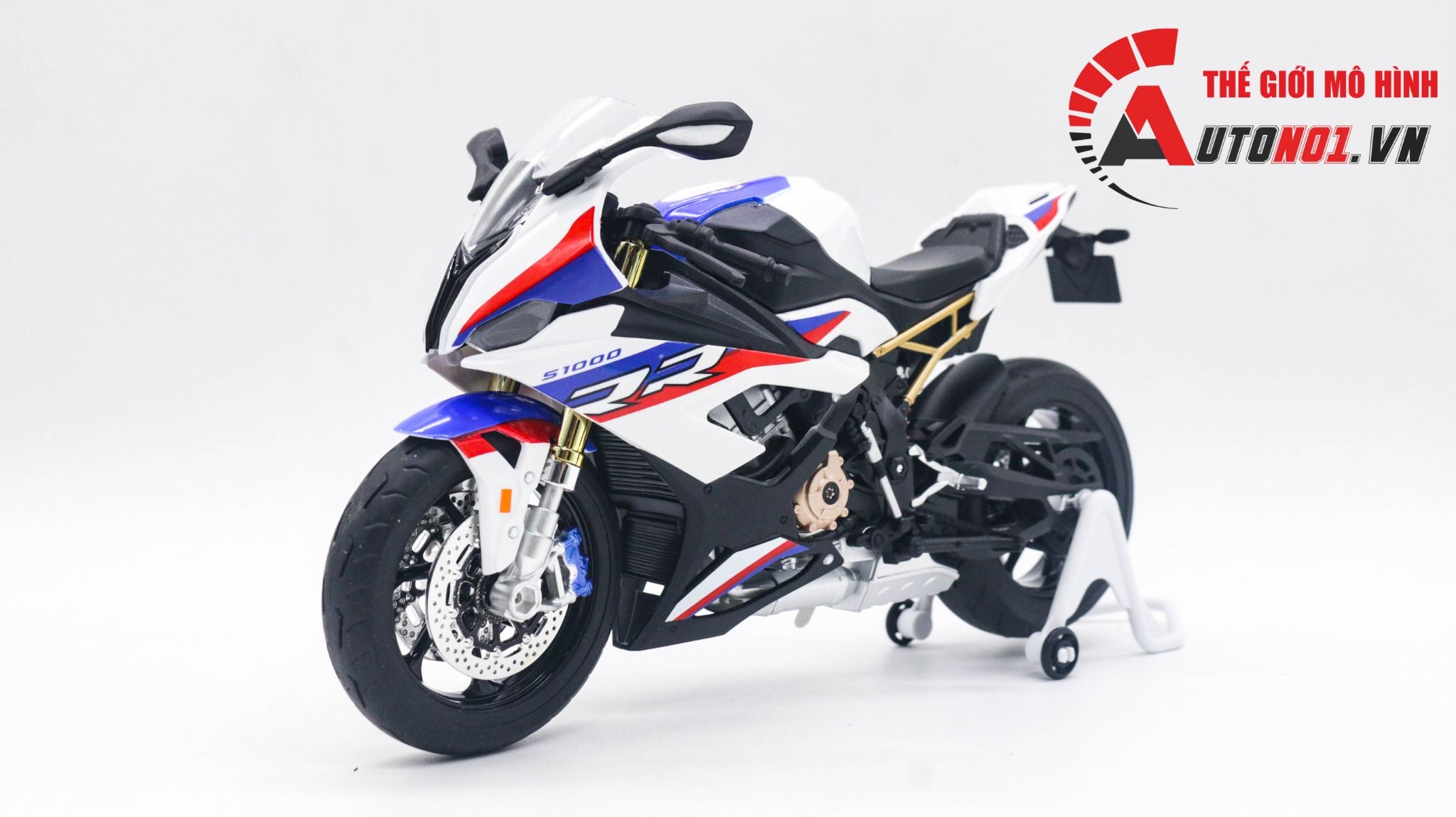 Mô hình xe BMW S1000RR tỉ lệ 1:9 Huayi Alloy MT050