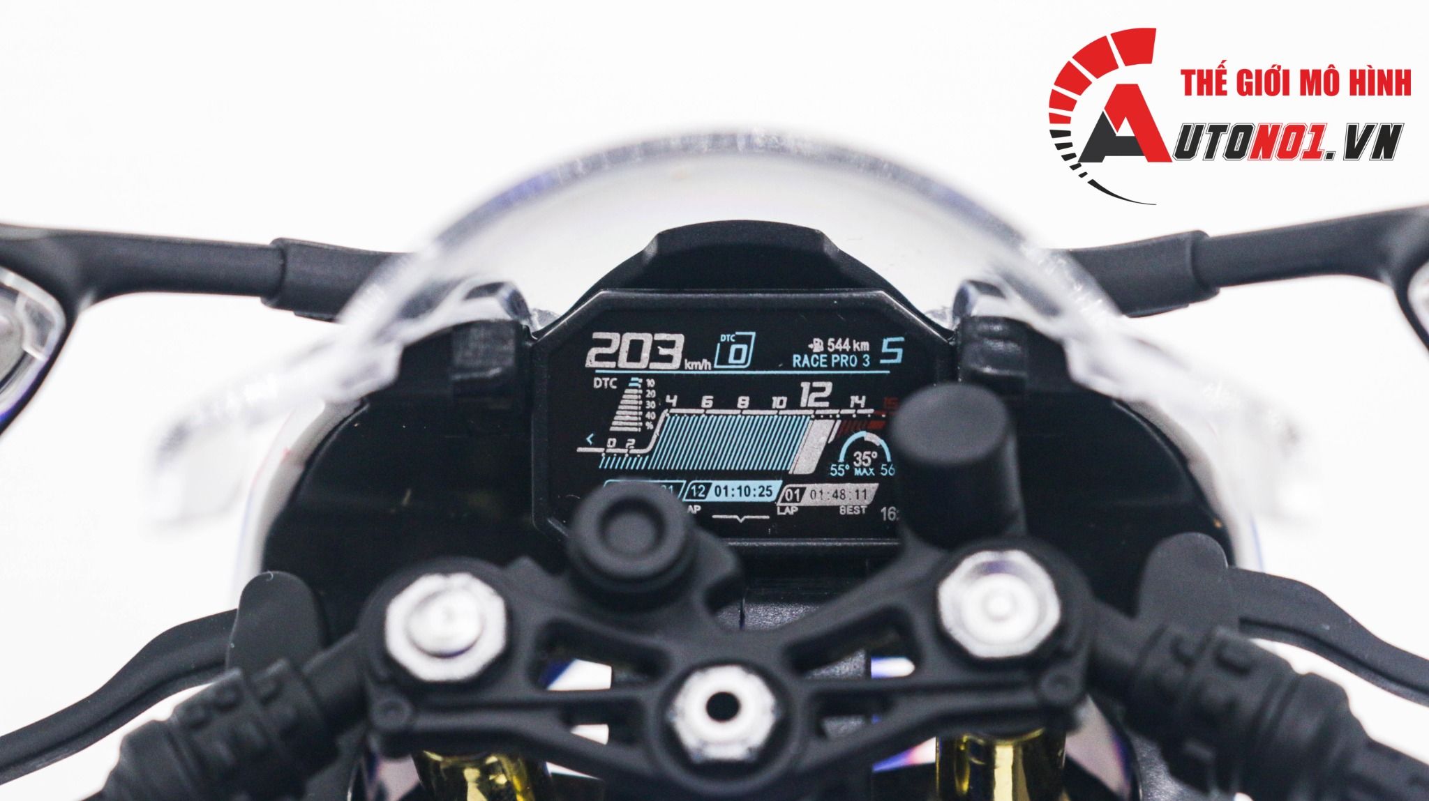 Mô hình xe BMW S1000RR tỉ lệ 1:9 Huayi Alloy MT050