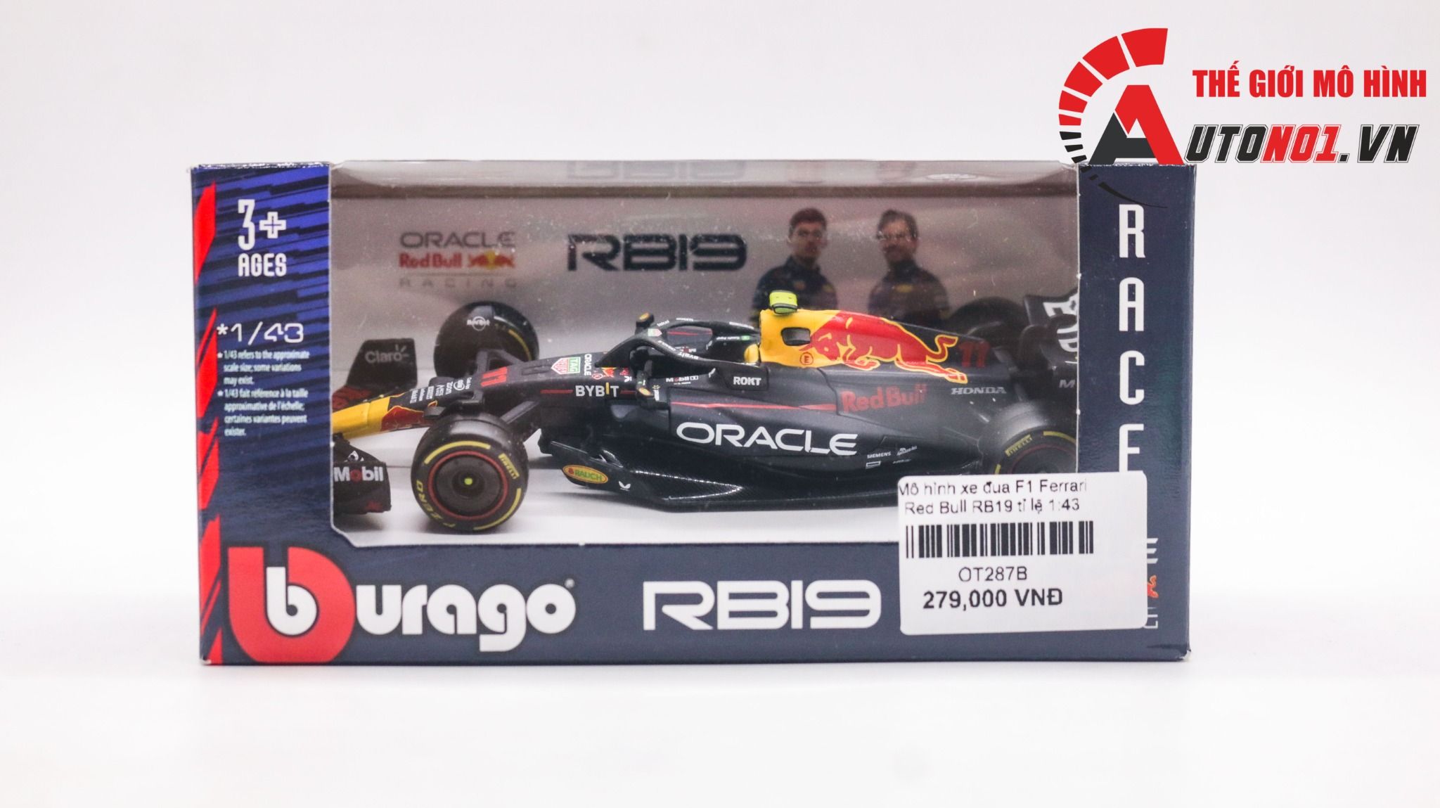  Mô hình xe đua F1 Ferrari Red Bull RB19 tỉ lệ 1:43 Bburago OT287 