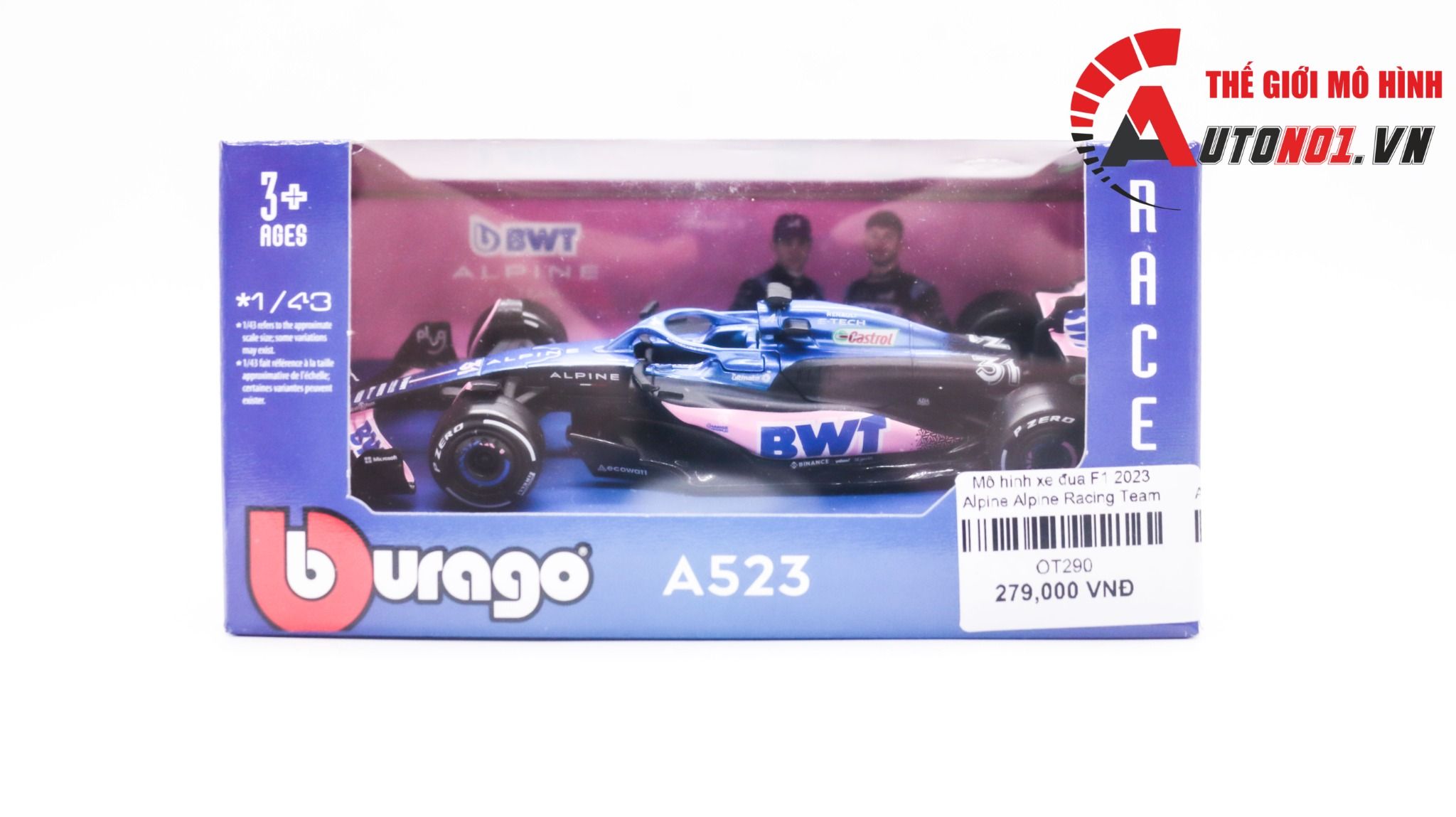  Mô hình xe đua F1 2023 Alpine Alpine Racing Team #31 - #10tỉ lệ 1:43 Bburago OT290 