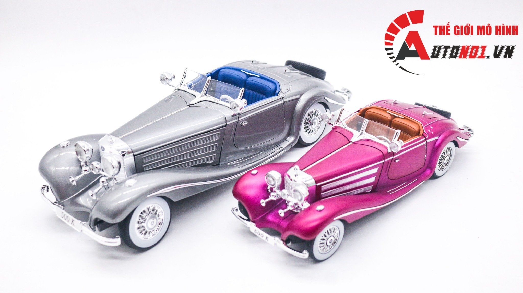  Mô hình xe ô tô Mercedes- Benz 500K tỉ lệ 1:24 Jinglifang OT286 