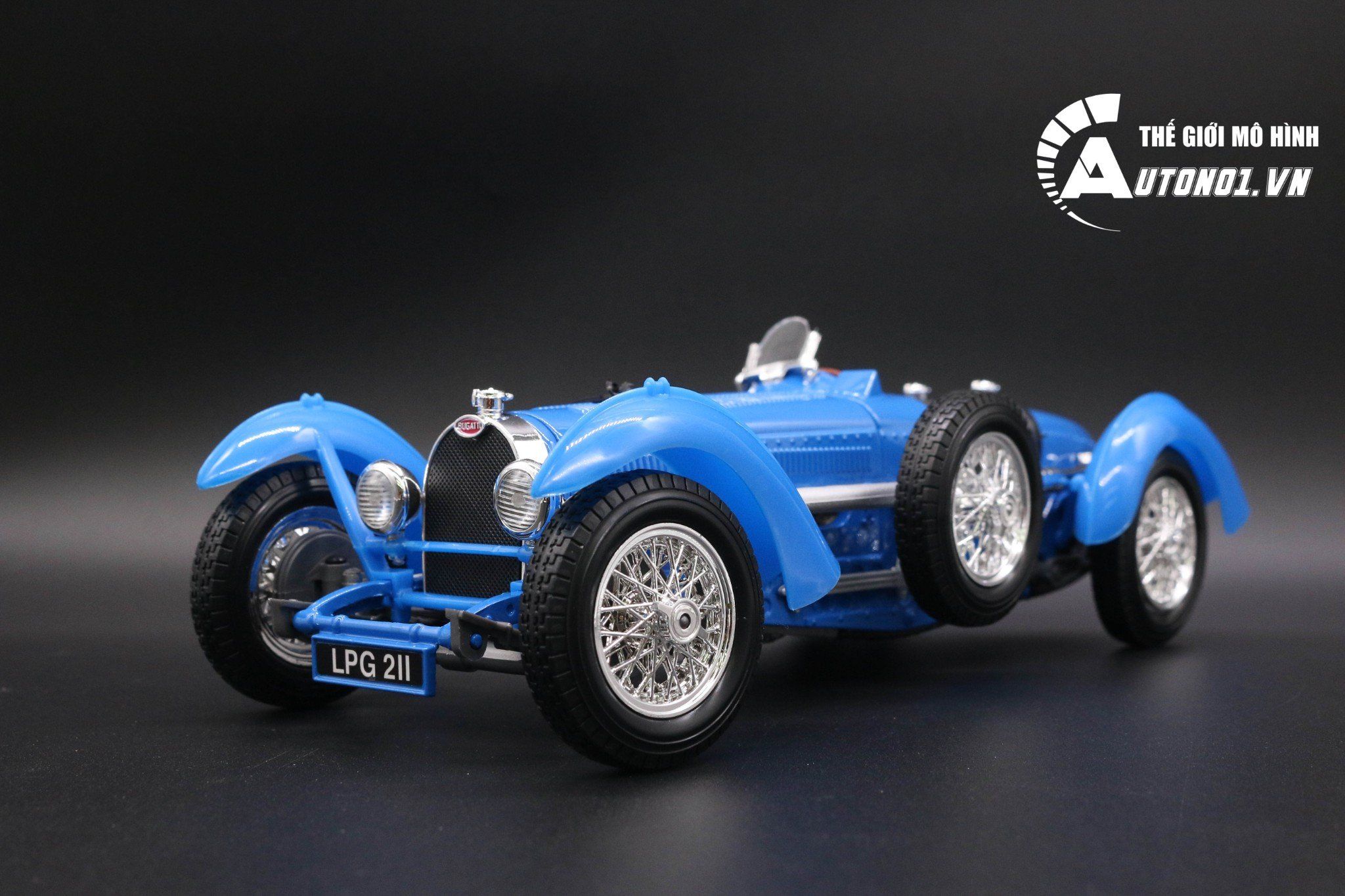  Mô hình xe Bugatti ''Type 59'' 1934 Blue 1:18 Bburago 6581 