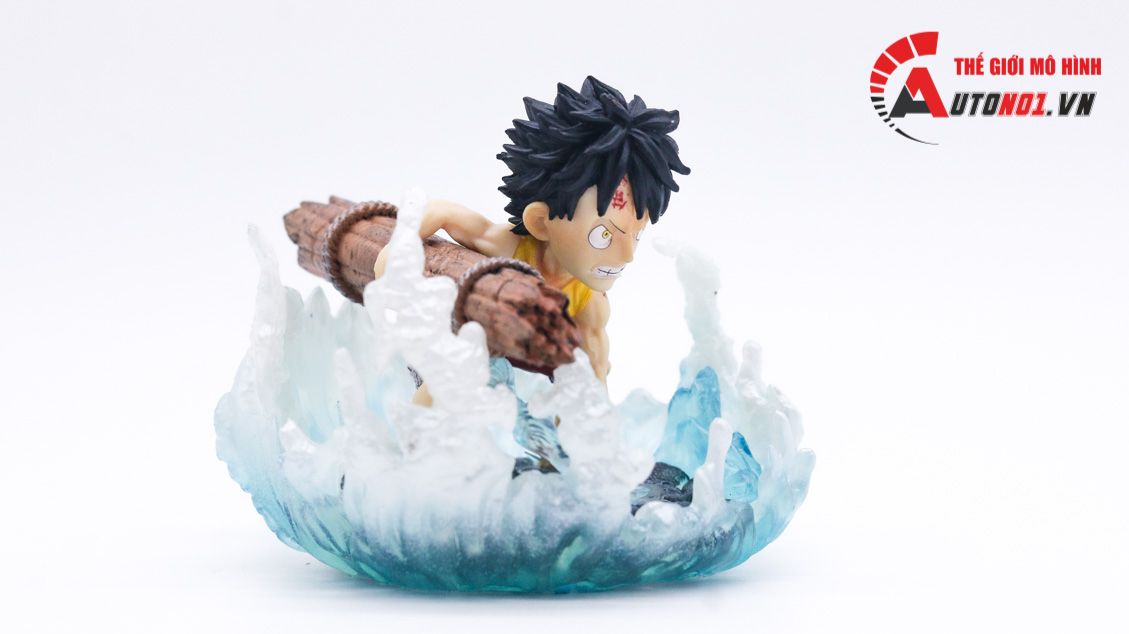 Mô hình nhân vật Onepiece Luffy cầm cột thuyền trên nước có đèn 13cm FG200