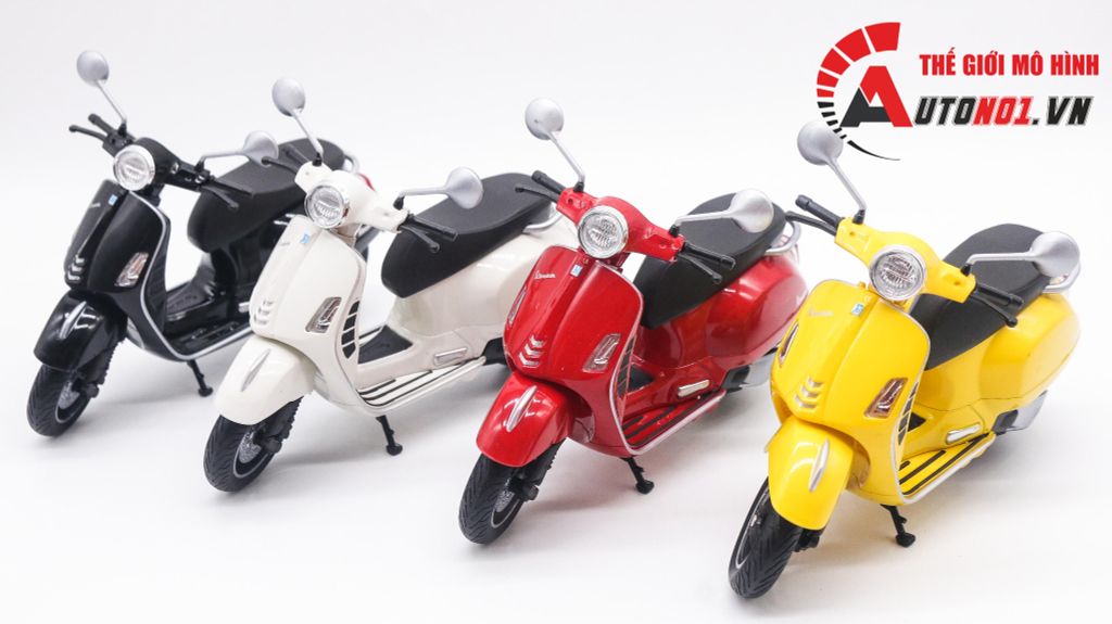MÔ HÌNH XE VESPA GTS SUPER 2020 1:12 WELLY 7995