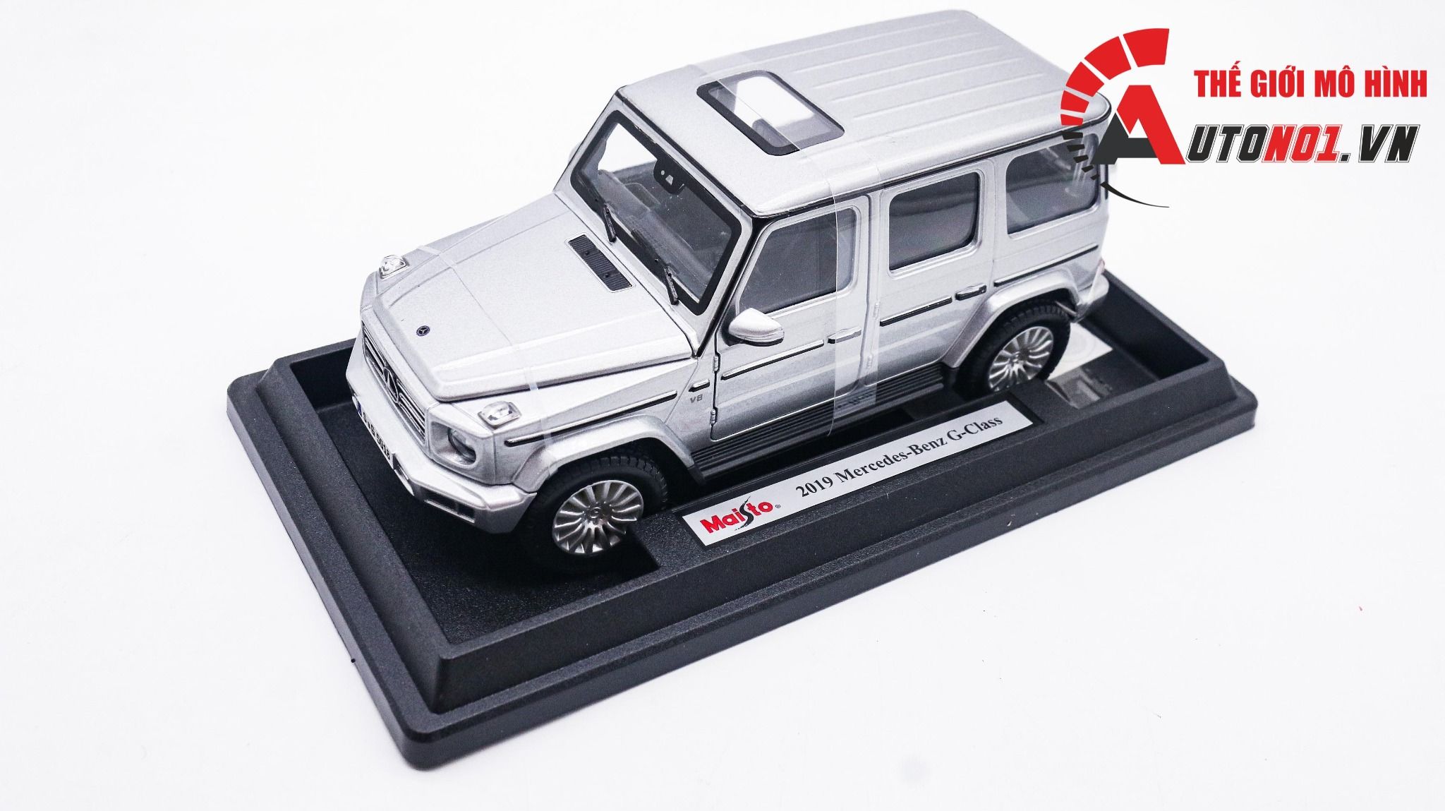  Mô hình xe Mercedes Benz G Class G500 2019 đánh lái được full open 1:25 Maisto 7994 