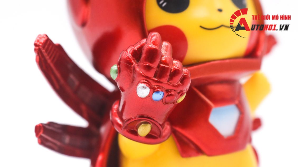  Mô hình nhân vật Pokemon Pikachu Iron man mark 85 end game 12cm FG258 