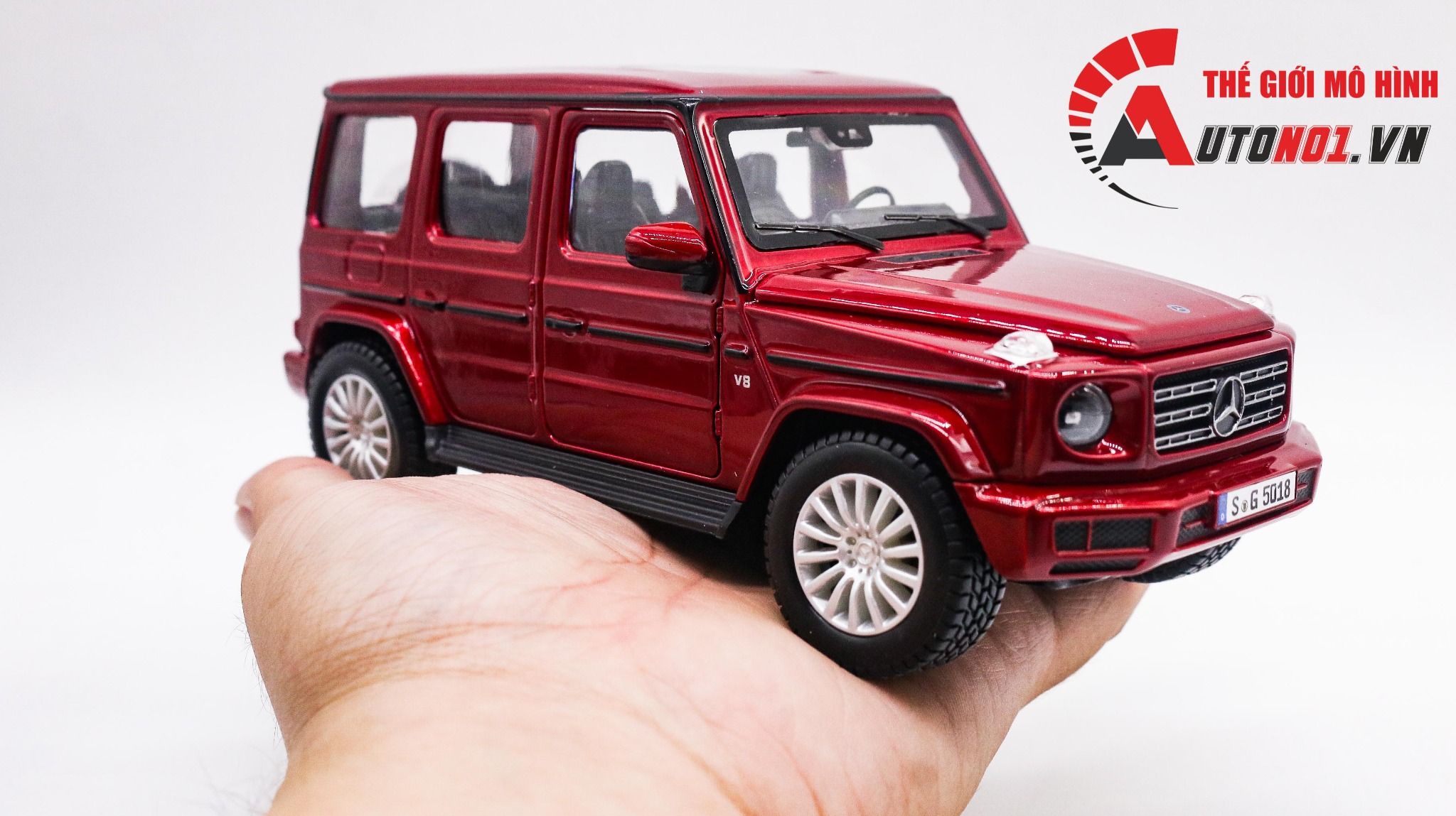  Mô hình xe Mercedes Benz G Class G500 2019 đánh lái được full open 1:25 Maisto 7994 