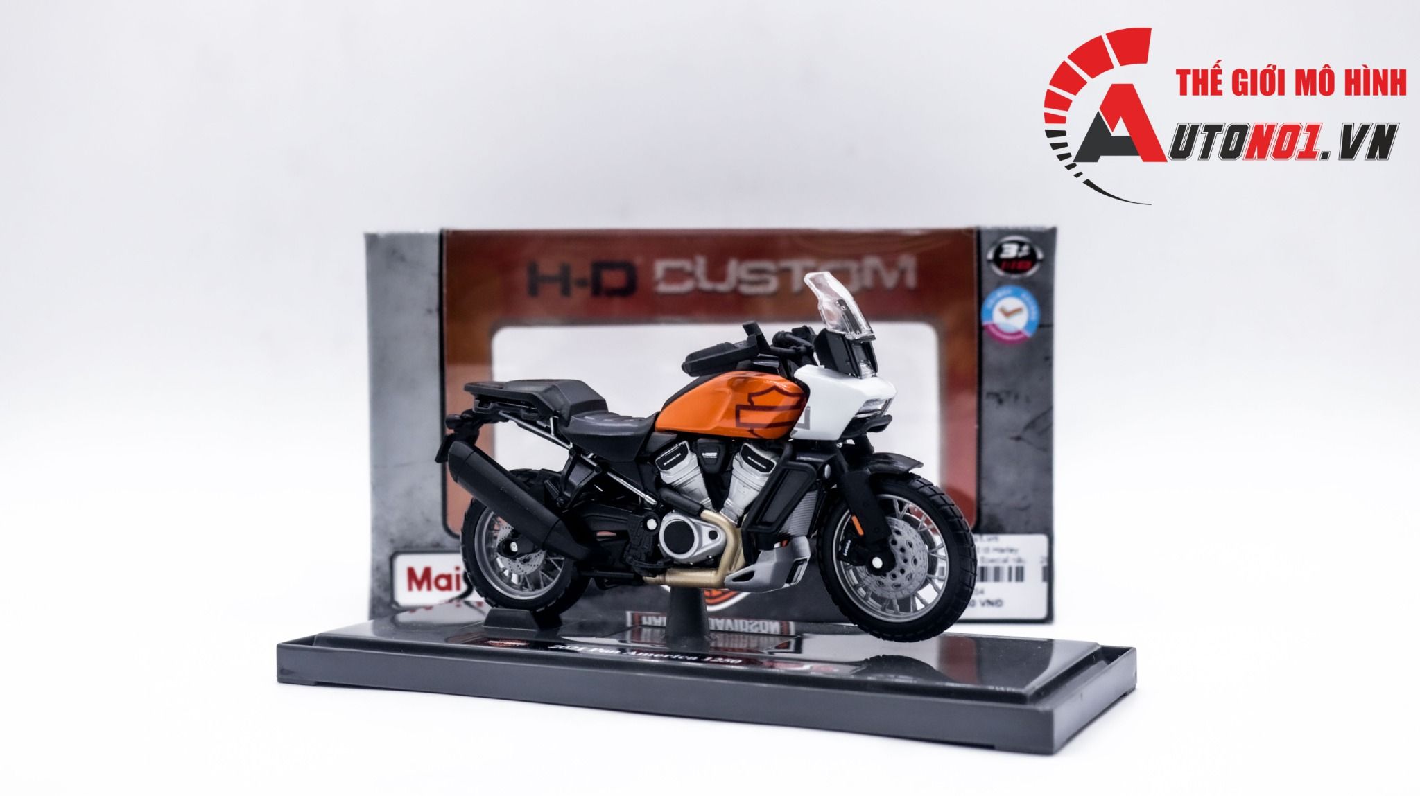 Mô hình xe mô tô Harley Davision Pan America 1200 2021 tỉ lệ 1:18 Maisto 39360 MT047