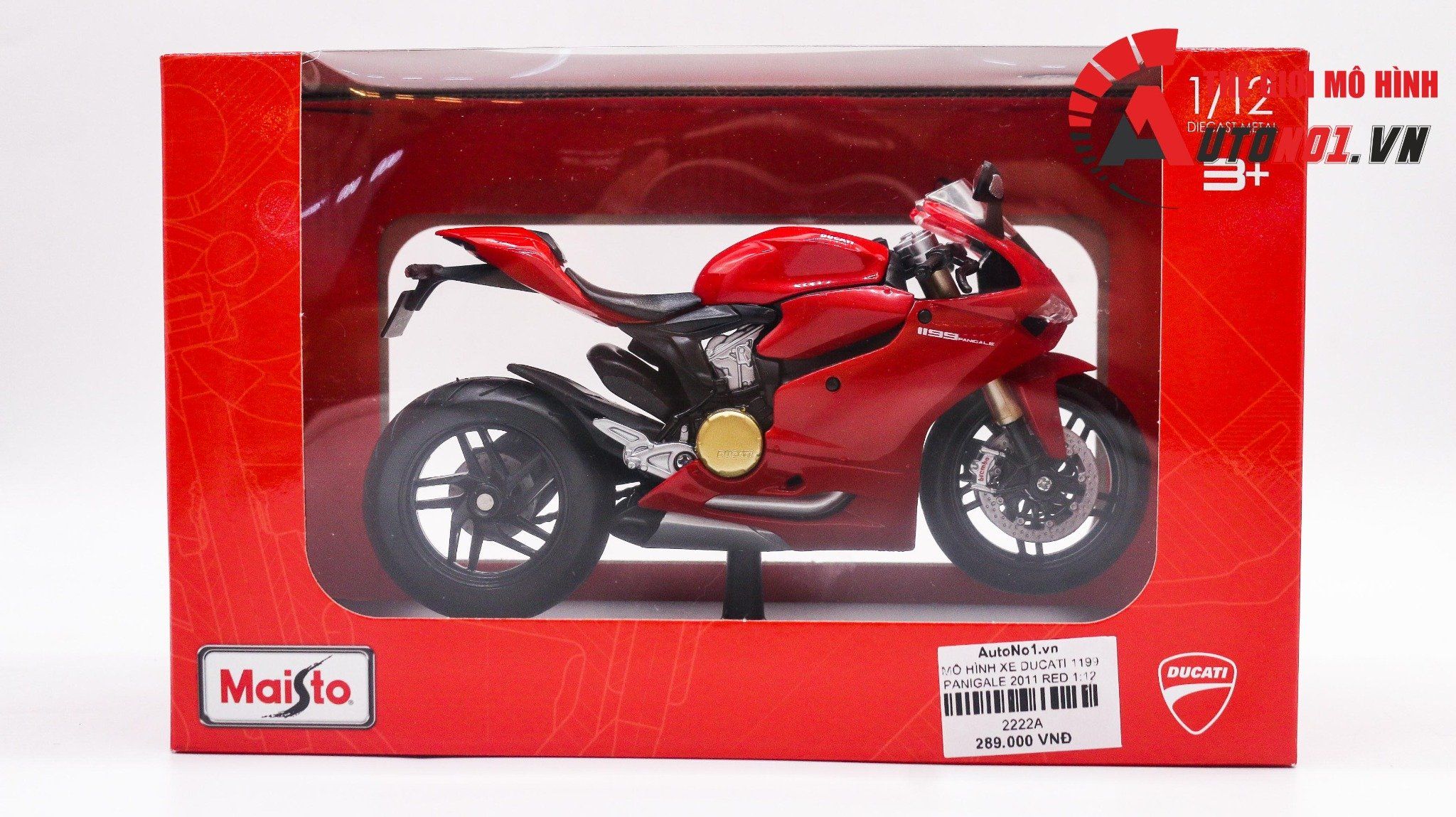  Mô hình xe Ducati 1199 Panigale 2011 red 1:12 Maisto 2222 