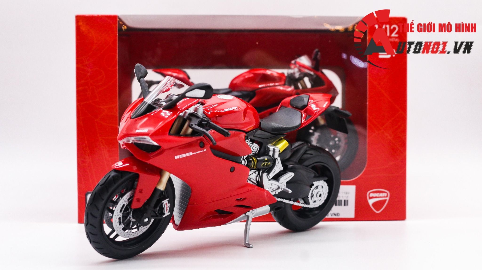  Mô hình xe Ducati 1199 Panigale 2011 red 1:12 Maisto 2222 