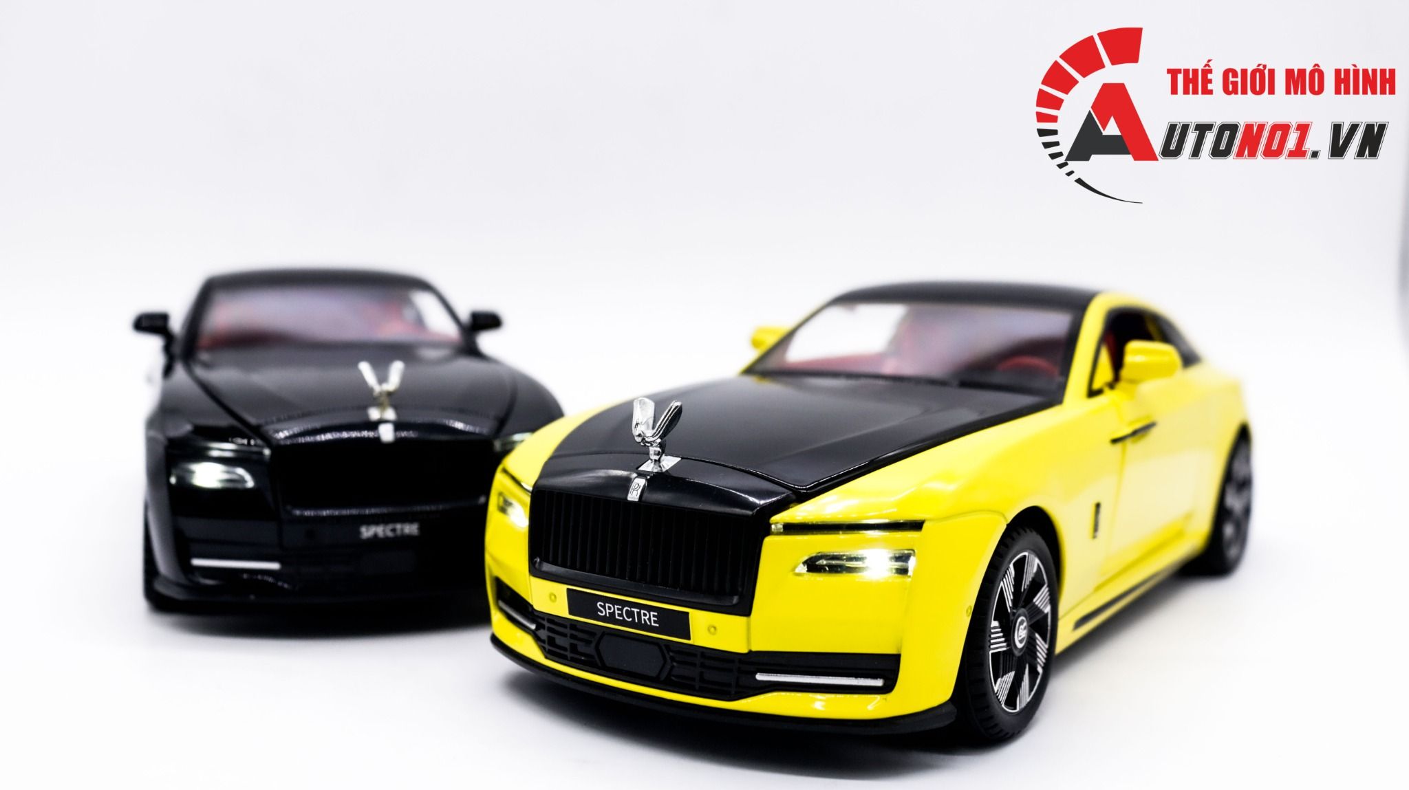 Mô hinh xe Rolls Royce Spectre full open - đánh lái được tỉ lệ 1:24 Newao OT312