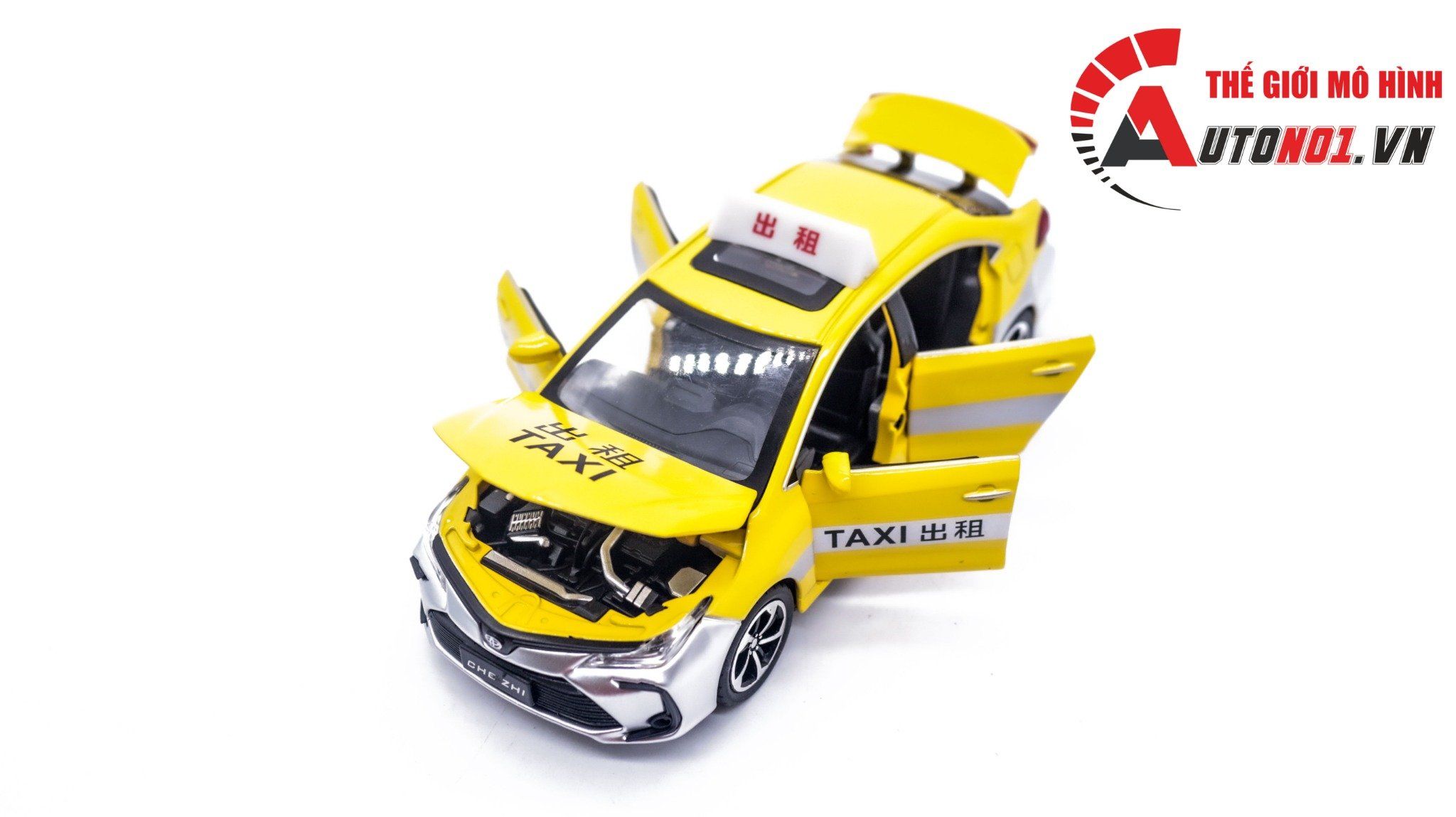 Mô hình xe ô tô Toyota Corolla sedan taxi tỉ lệ 1:32 Alloy model OT224